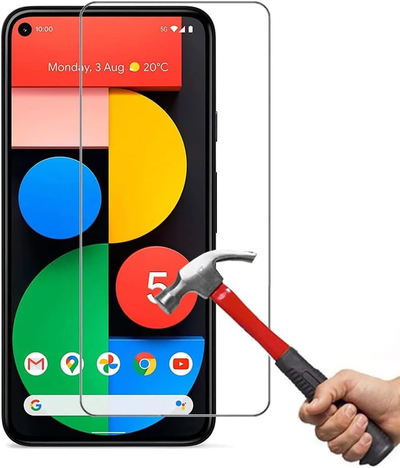 محافظ صفحه نمایش شیشه ای حرارت دیده 24/7 Oliver برای گوگل پیکسل 5 5G با صفحه نمایش 6.0 اینچی [سختی 9H] [بدون حباب] [سازگار با قاب] برای گوگل پیکسل 5
