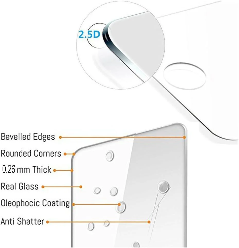 محافظ صفحه نمایش شیشه ای حرارت دیده 24/7 Oliver برای گوگل پیکسل 5 5G با صفحه نمایش 6.0 اینچی [سختی 9H] [بدون حباب] [سازگار با قاب] برای گوگل پیکسل 5