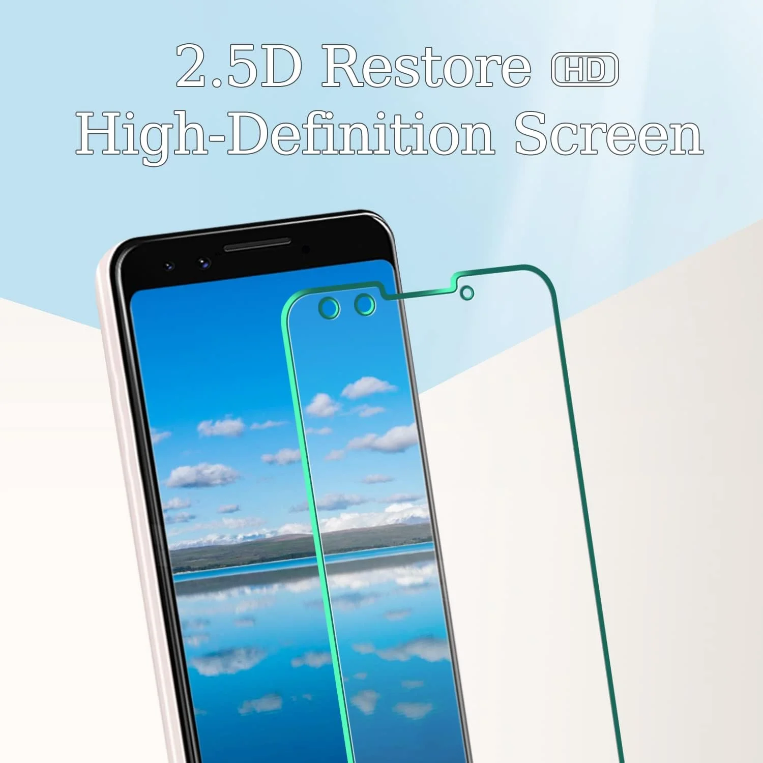 محافظ صفحه نمایش کسووه [بسته 3 عددی] شیشه حرارت دیده برای گوگل پیکسل 3، سختی 9H، ضد خش، بدون حباب، شفاف HD، نصب آسان، سازگار با قاب