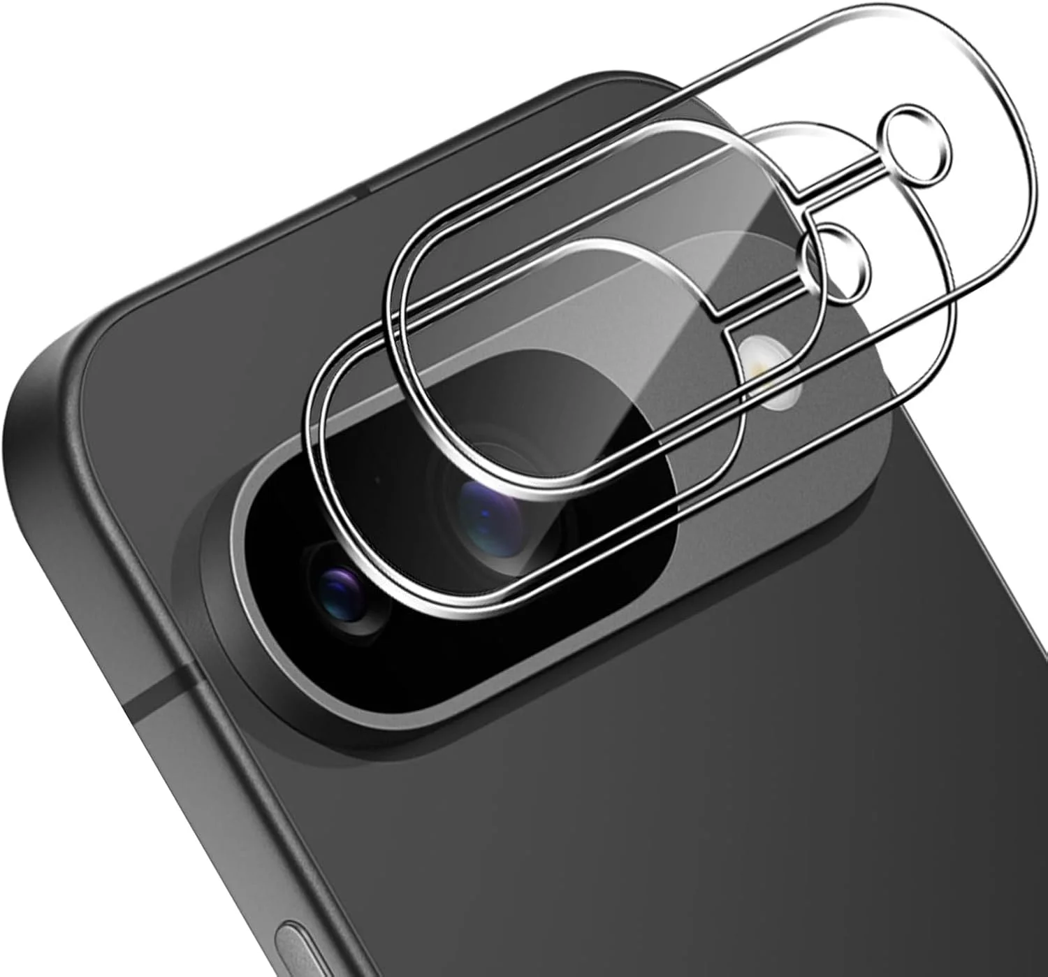 محافظ صفحه نمایش دوربین HidWee سازگار با محافظت از دوربین Google Pixel 9، بسته 2 عددی، شیشه محافظ دوربین با سختی 9H، ضد خش، ضد حباب، محافظت از دوربین شفاف HD