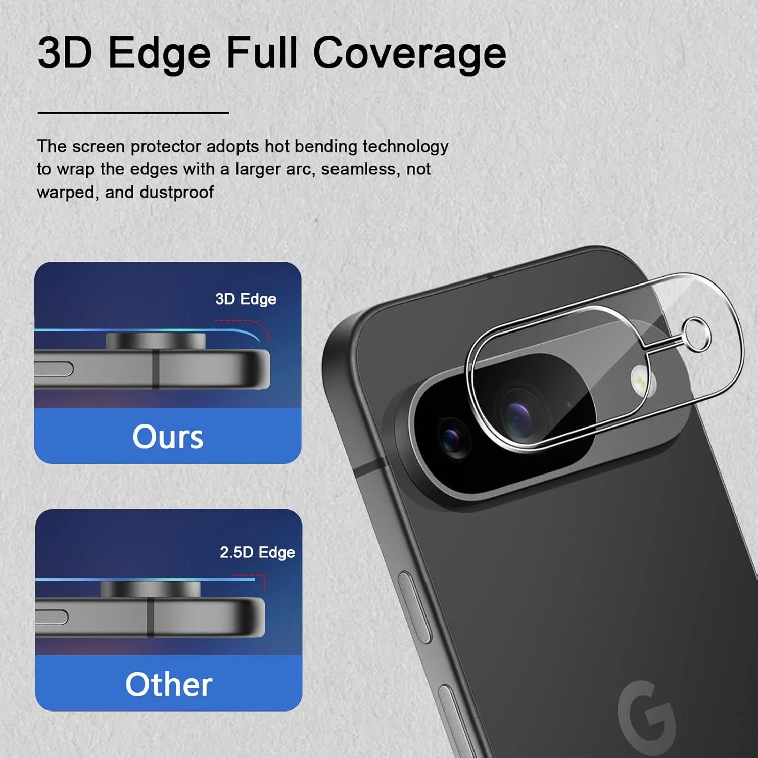 محافظ صفحه نمایش دوربین HidWee سازگار با محافظت از دوربین Google Pixel 9، بسته 2 عددی، شیشه محافظ دوربین با سختی 9H، ضد خش، ضد حباب، محافظت از دوربین شفاف HD محافظ صفحه نمایش دوربین HidWee سازگار با محافظت از دوربین Google Pixel 9، بسته 2 عددی، شیشه محافظ دوربین با سختی 9H، ضد خش، ضد حباب، محافظت از دوربین شفاف HD