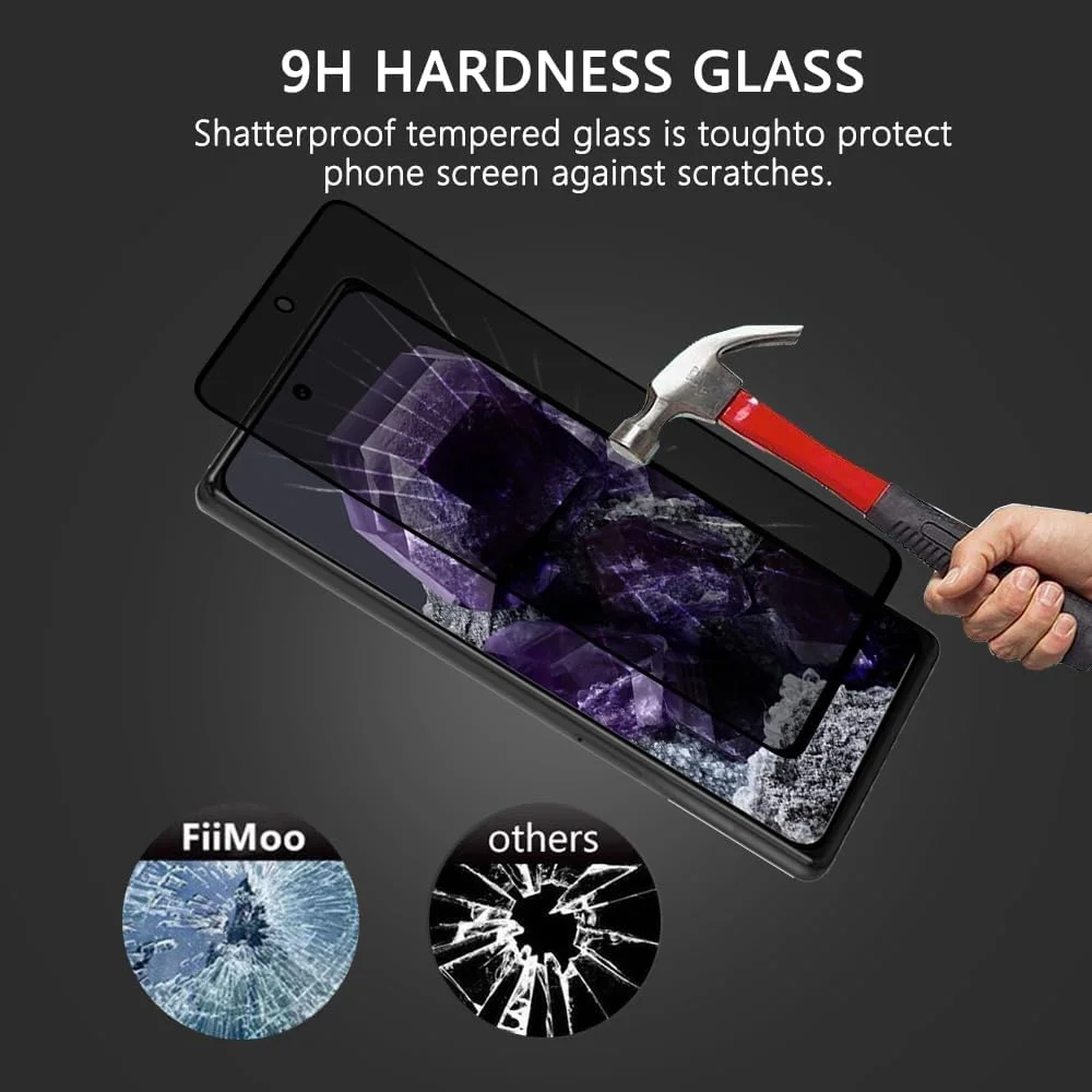 محافظ صفحه نمایش حریم خصوصی FiiMoo برای گوگل پیکسل 8، شیشه حرارت دیده، محافظ صفحه نمایش ضد جاسوسی، [سازگار با قاب] [سختی 9H] [ضد خش]