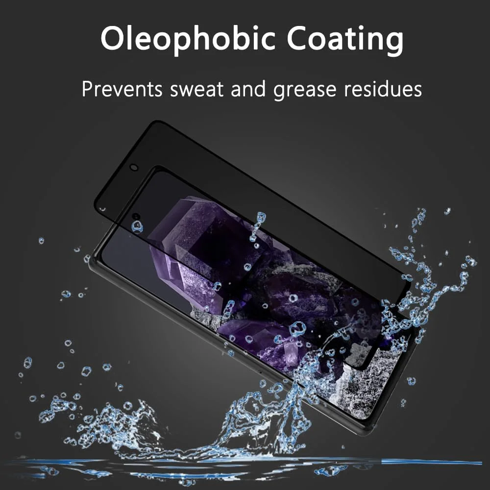 محافظ صفحه نمایش حریم خصوصی FiiMoo برای گوگل پیکسل 8، شیشه حرارت دیده، محافظ صفحه نمایش ضد جاسوسی، [سازگار با قاب] [سختی 9H] [ضد خش]