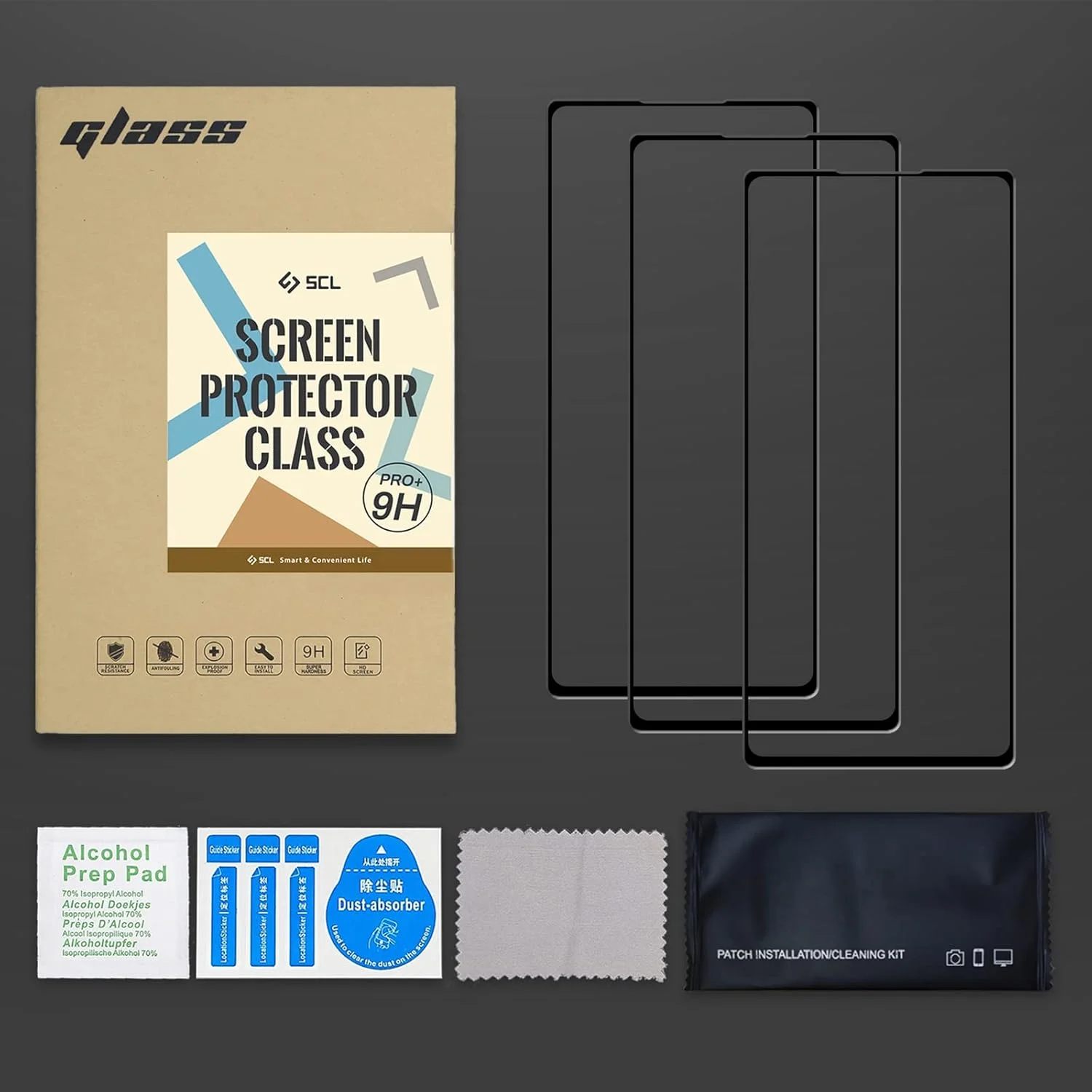 محافظ صفحه نمایش SCL سازگار با محافظ صفحه نمایش Google 7A، فیلم شیشه ای حرارت دیده Google Pixel 7A [بسته 3 عددی]، [پوشش کامل منحنی سه بعدی، نصب آسان، بدون حباب، سختی 9H]