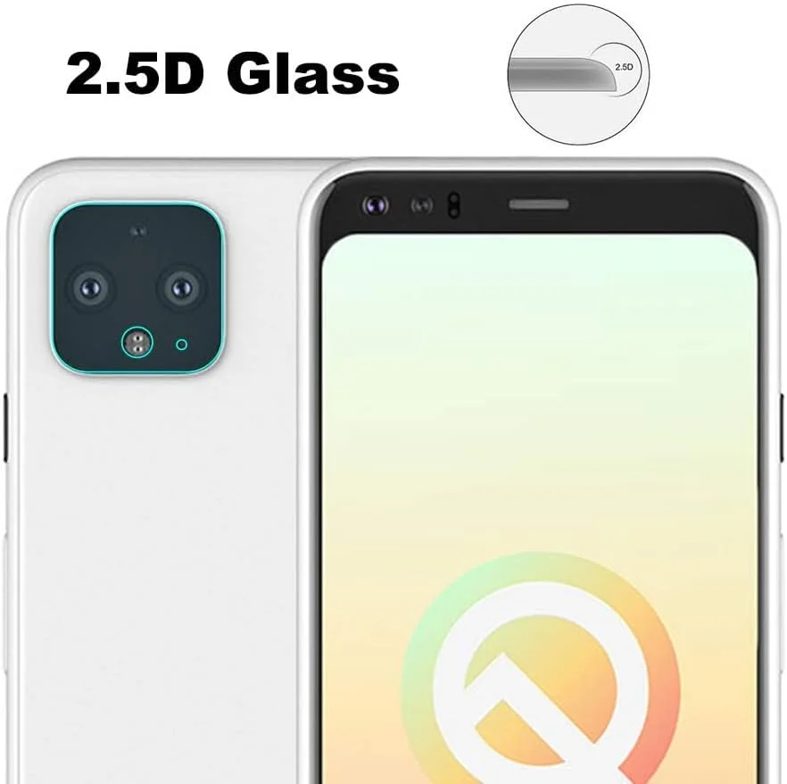 محافظ لنز دوربین پشتی XINKOE برای گوگل پیکسل 4، [2 عدد] فیلم محافظ شیشه ای حرارت دیده فوق العاده نازک 2.5D HD - شفاف