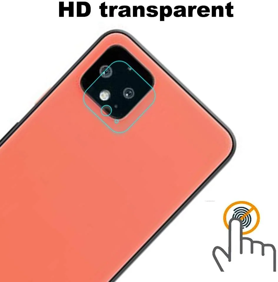 محافظ لنز دوربین پشتی XINKOE برای گوگل پیکسل 4، [2 عدد] فیلم محافظ شیشه ای حرارت دیده فوق العاده نازک 2.5D HD - شفاف