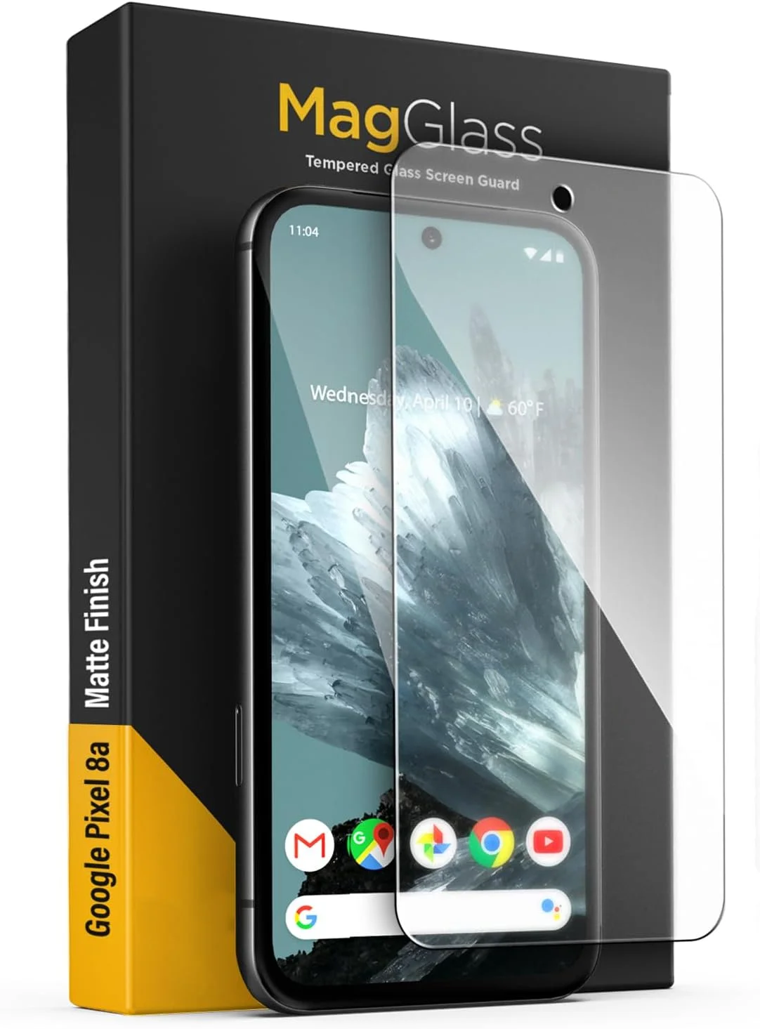 محافظ صفحه نمایش شیشه ای حرارت دیده تمام صفحه مات magglass برای Google Pixel 8a محافظ صفحه نمایش شیشه ای حرارت دیده تمام صفحه مات magglass برای Google Pixel 8a