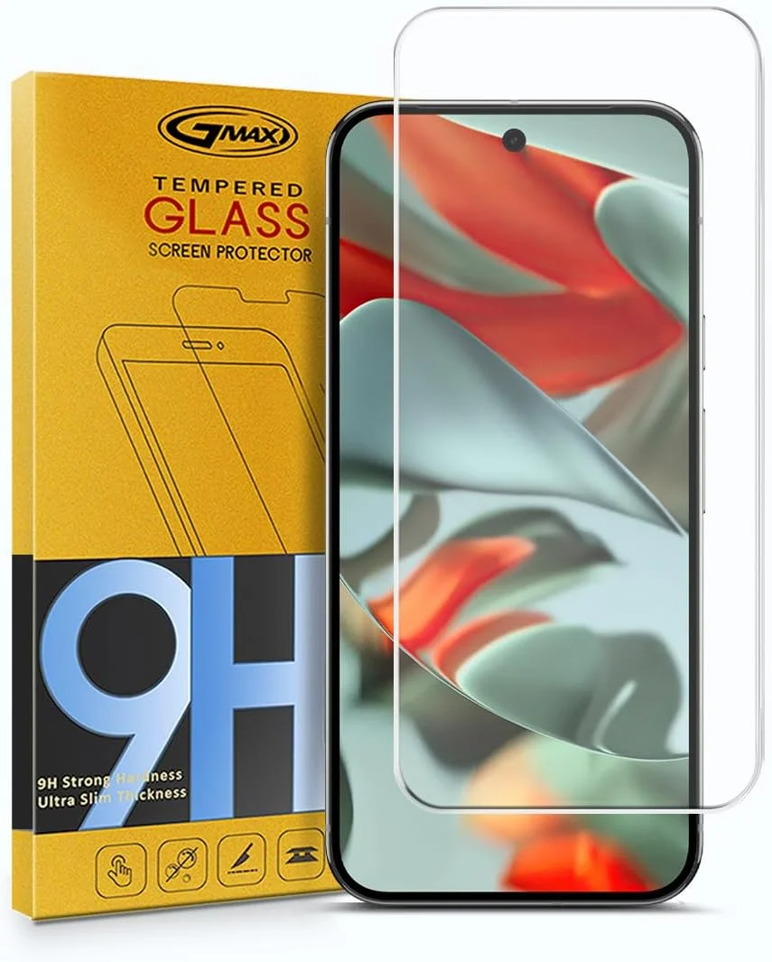 محافظ صفحه نمایش شیشه ای برای گوگل پیکسل 9 پرو XL 5G سال 2024 (سری GMAX Premium لبه های خمیده 9H 2.5D - شفاف)