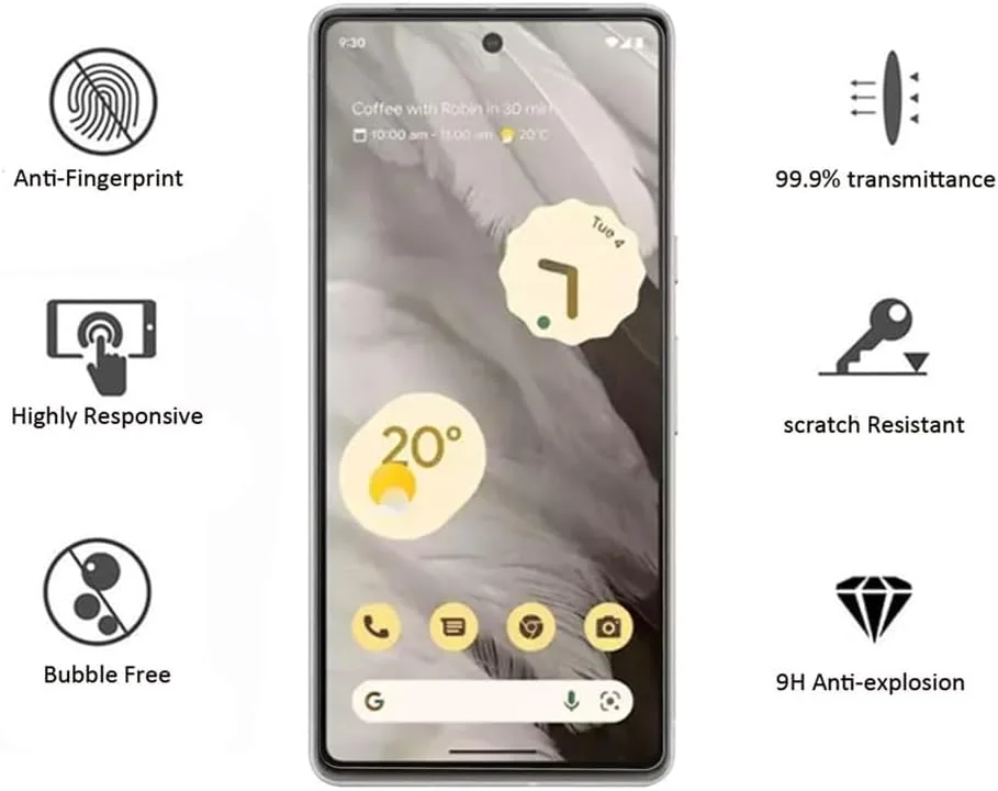 محافظ صفحه نمایش شیشه ای JAJOJSJO سازگار با گوگل پیکسل 7A بسته 2 عددی، محافظ صفحه نمایش شیشه ای سخت با درجه سختی 9H، ضد خش و مقاوم برای گوگل پیکسل 7A محافظ صفحه نمایش شیشه ای JAJOJSJO سازگار با گوگل پیکسل 7A بسته 2 عددی، محافظ صفحه نمایش شیشه ای سخت با درجه سختی 9H، ضد خش و مقاوم برای گوگل پیکسل 7A
