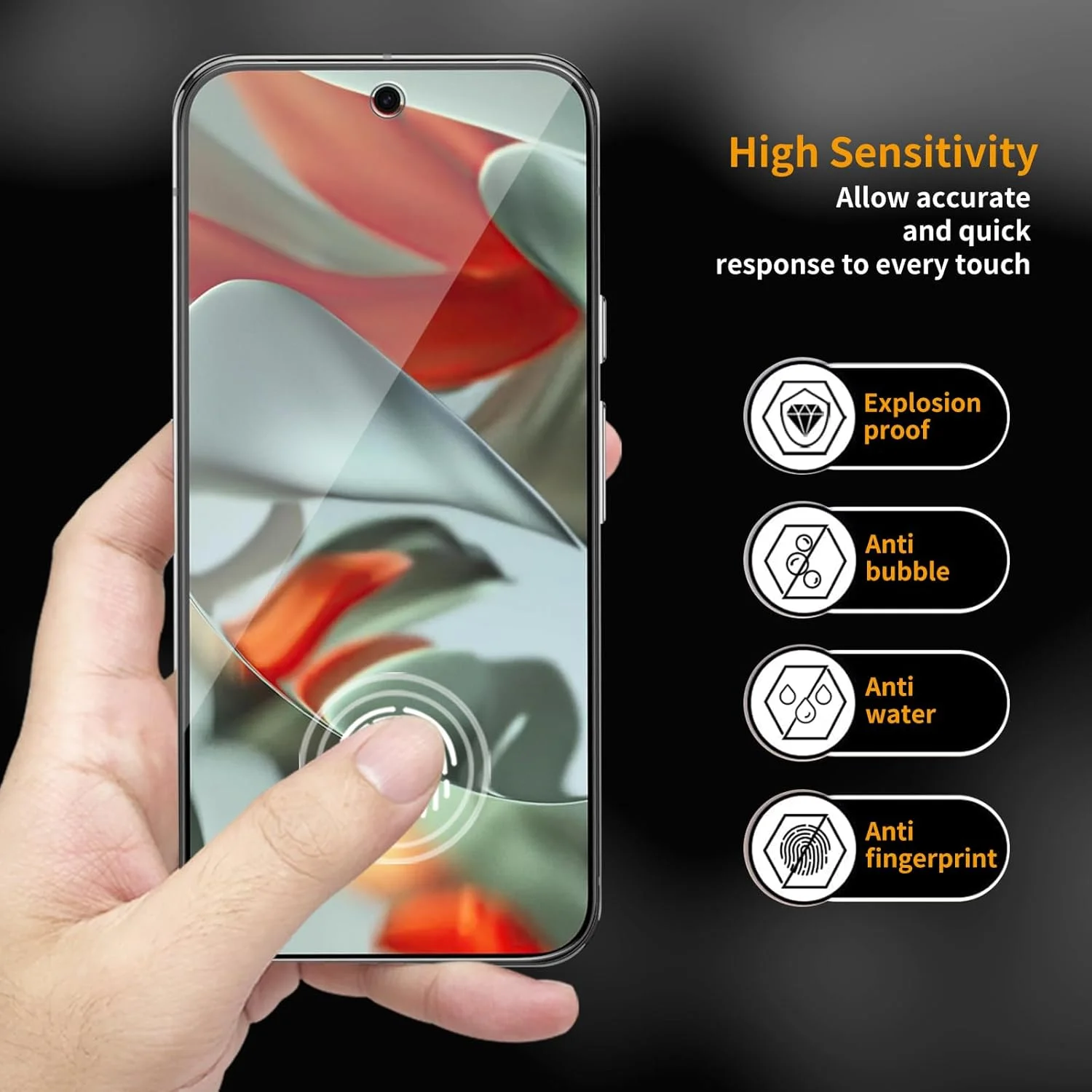 محافظ صفحه نمایش شیشه ای حرارت دیده WowFluy بسته 3 عددی برای Google Pixel 9 Pro XL، ضد خش، بدون حباب، شفافیت HD، سختی 9H، سازگار با قاب محافظ صفحه نمایش شیشه ای حرارت دیده WowFluy بسته 3 عددی برای Google Pixel 9 Pro XL، ضد خش، بدون حباب، شفافیت HD، سختی 9H، سازگار با قاب