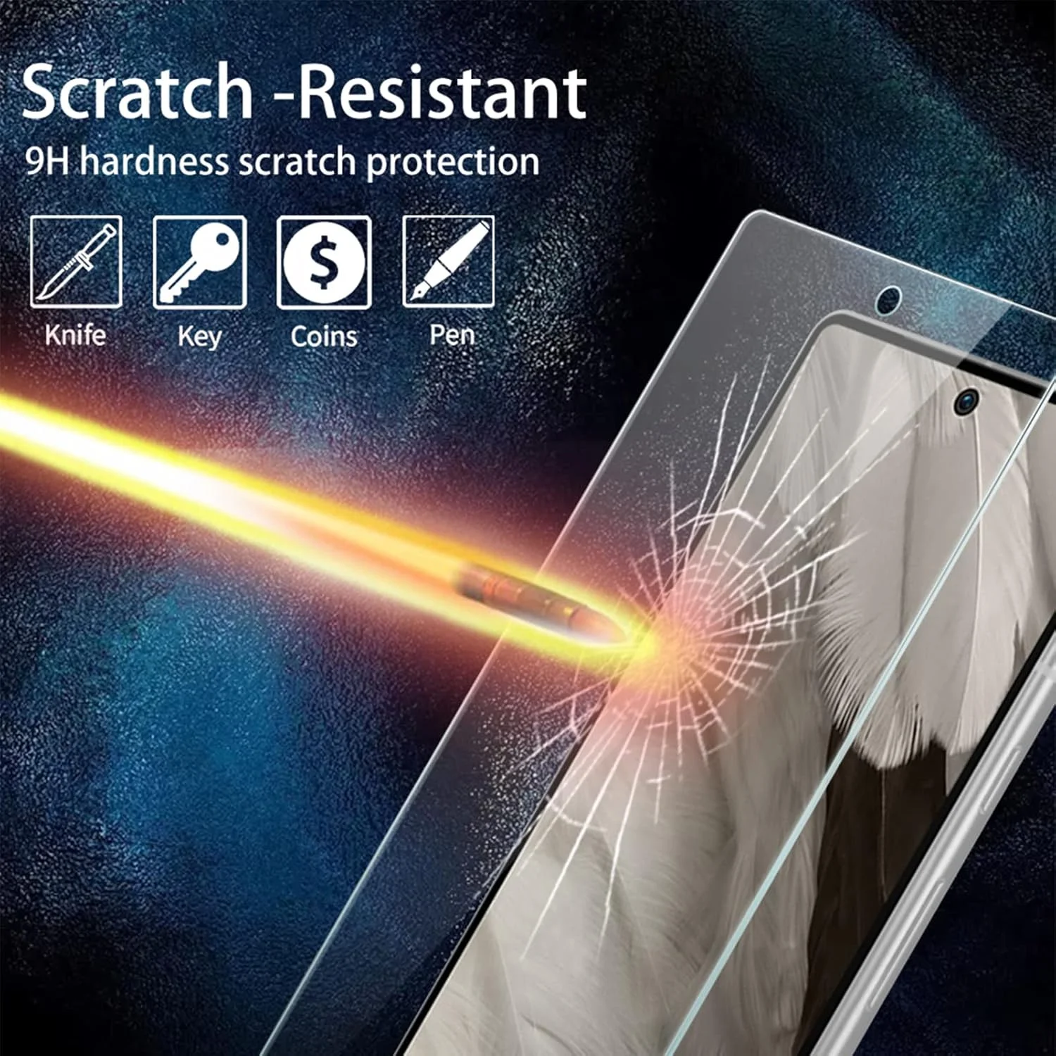 محافظ صفحه نمایش PaceBid شیشه حرارت دیده سازگار با Google Pixel 7a، [بسته 2 عددی] [سختی 9H] [ضد خش] [بدون حباب] محافظ صفحه نمایش شیشه حرارت دیده برای Google Pixel 7a