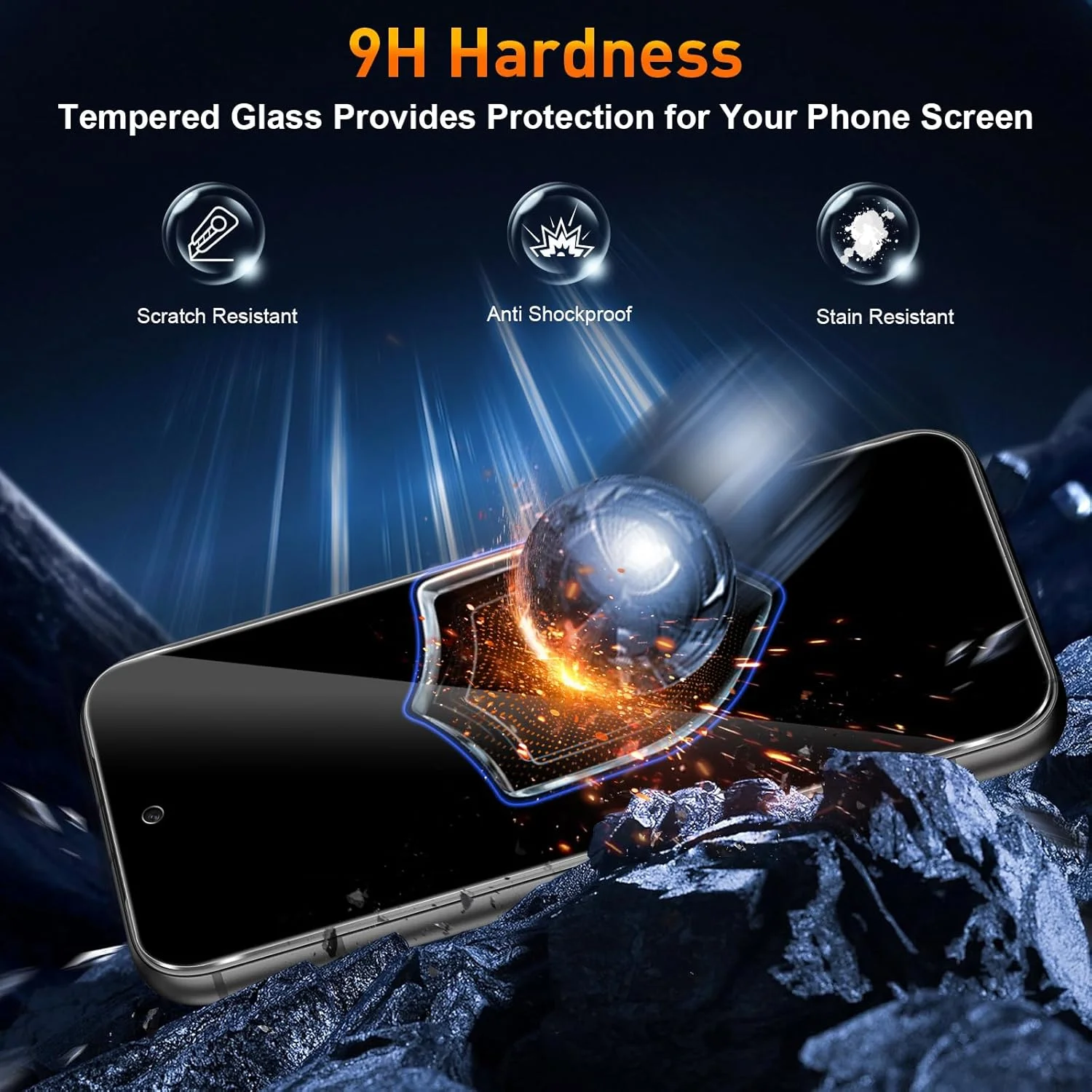 محافظ صفحه نمایش حریم خصوصی Vanrain برای Google Pixel 8a، شامل 2 عدد محافظ صفحه نمایش حریم خصوصی و 2 عدد محافظ لنز دوربین عقب، سختی 9H ضد خش و بدون حباب