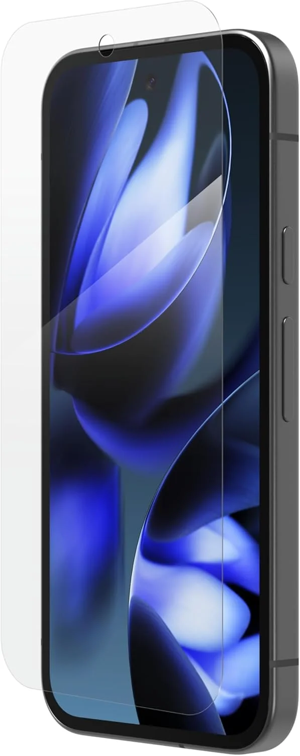 محافظ صفحه نمایش شیشه ای ZAGG Defence مناسب برای Google Pixel 9a [6.3 اینچ]، شیشه حرارت دیده، ضد میکروب، مقاوم در برابر خراش، شفاف