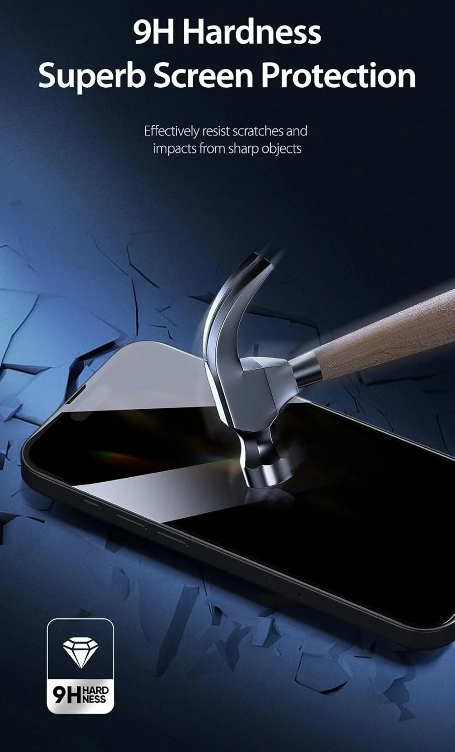 محافظ صفحه نمایش حریم خصوصی شیشه ای برای آیفون 15، سختی 9H [ضد خش] [ضد اثر انگشت] [سازگار با قاب] فیلم شیشه ای حرارت دیده ضد جاسوسی بدون حباب برای آیفون 15 5G 2023