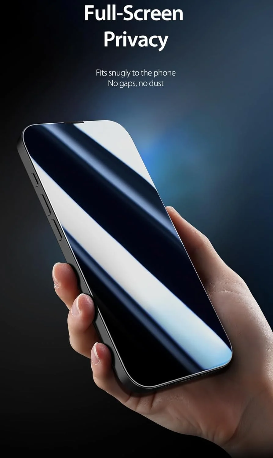 محافظ صفحه نمایش حریم خصوصی شیشه ای برای آیفون 15، سختی 9H [ضد خش] [ضد اثر انگشت] [سازگار با قاب] فیلم شیشه ای حرارت دیده ضد جاسوسی بدون حباب برای آیفون 15 5G 2023