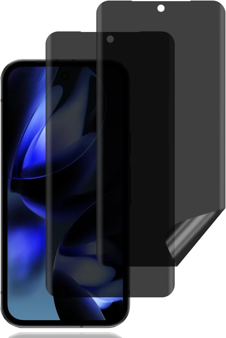 محافظ صفحه نمایش حریم خصوصی برای گوگل پیکسل 9a [بسته 2 عددی]، فیلم حریم خصوصی، مقاوم در برابر خراش، ضد اثر انگشت، بدون حباب، محافظ صفحه نمایش TPU انعطاف پذیر ضد جاسوسی برای گوگل پیکسل 9a