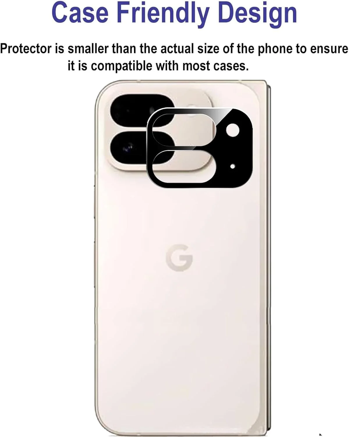 محافظ لنز دوربین KZIOACSH برای Google Pixel 9 Pro Fold، بسته 3 عددی، سختی 9H [ضد خش] شیشه حرارت دیده، محافظت 360 درجه از دوربین [ضد اثر انگشت] پوشش محافظ بدون حباب