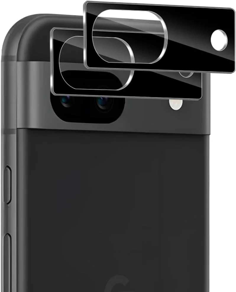 GEEMEE For Google Pixel 8A Camera Tempered Glass Screen Protector, 2 Pack 9H Hardness Full Coverage Tempered Glass Screen Protector