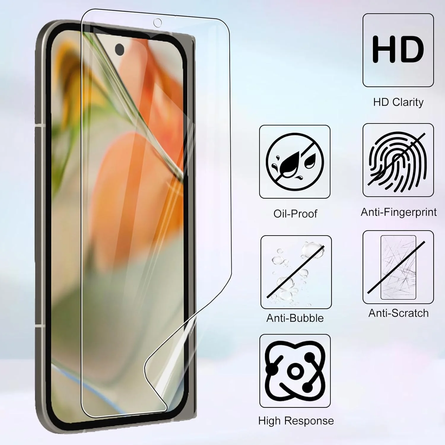 محافظ صفحه نمایش بیرونی KZIOACSH برای گوگل پیکسل 9 پرو فولد، بسته 2 عددی، محافظ صفحه نمایش TPU نرم و شفاف با وضوح HD، ضد خش، بدون حباب، باز کردن قفل اثر انگشت، پوشش محافظ هیدروژل محافظ صفحه نمایش بیرونی KZIOACSH برای گوگل پیکسل 9 پرو فولد، بسته 2 عددی، محافظ صفحه نمایش TPU نرم و شفاف با وضوح HD، ضد خش، بدون حباب، باز کردن قفل اثر انگشت، پوشش محافظ هیدروژل