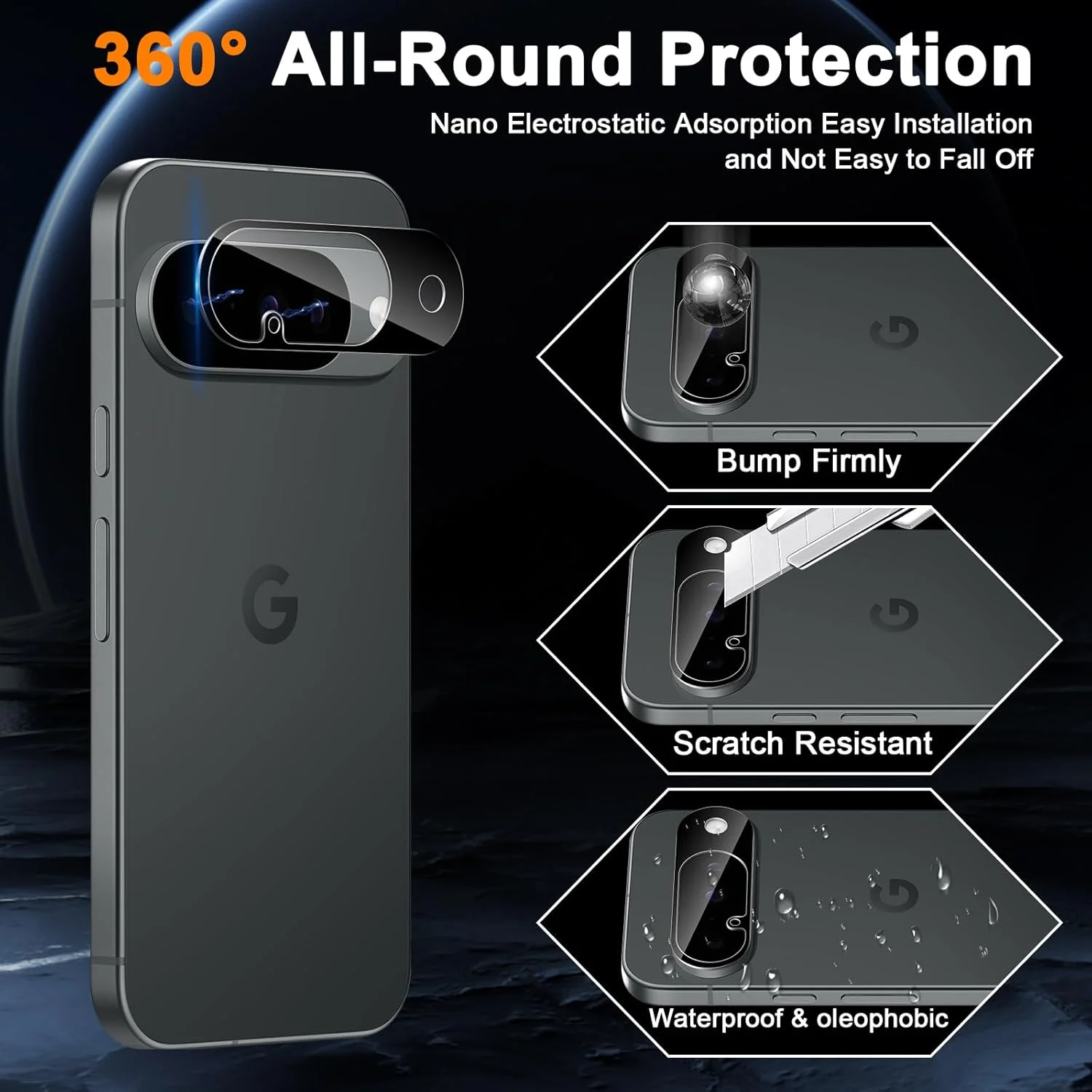 محافظ صفحه نمایش شیشه ای حرارت دیده Aerku برای گوگل پیکسل 10، 2 عدد محافظ صفحه نمایش فوق العاده HD و 2 عدد محافظ دوربین، سختی 9H، ضد خش، ضد روغن، فیلم محافظ صفحه نمایش بدون حباب محافظ صفحه نمایش شیشه ای حرارت دیده Aerku برای گوگل پیکسل 10، 2 عدد محافظ صفحه نمایش فوق العاده HD و 2 عدد محافظ دوربین، سختی 9H، ضد خش، ضد روغن، فیلم محافظ صفحه نمایش بدون حباب