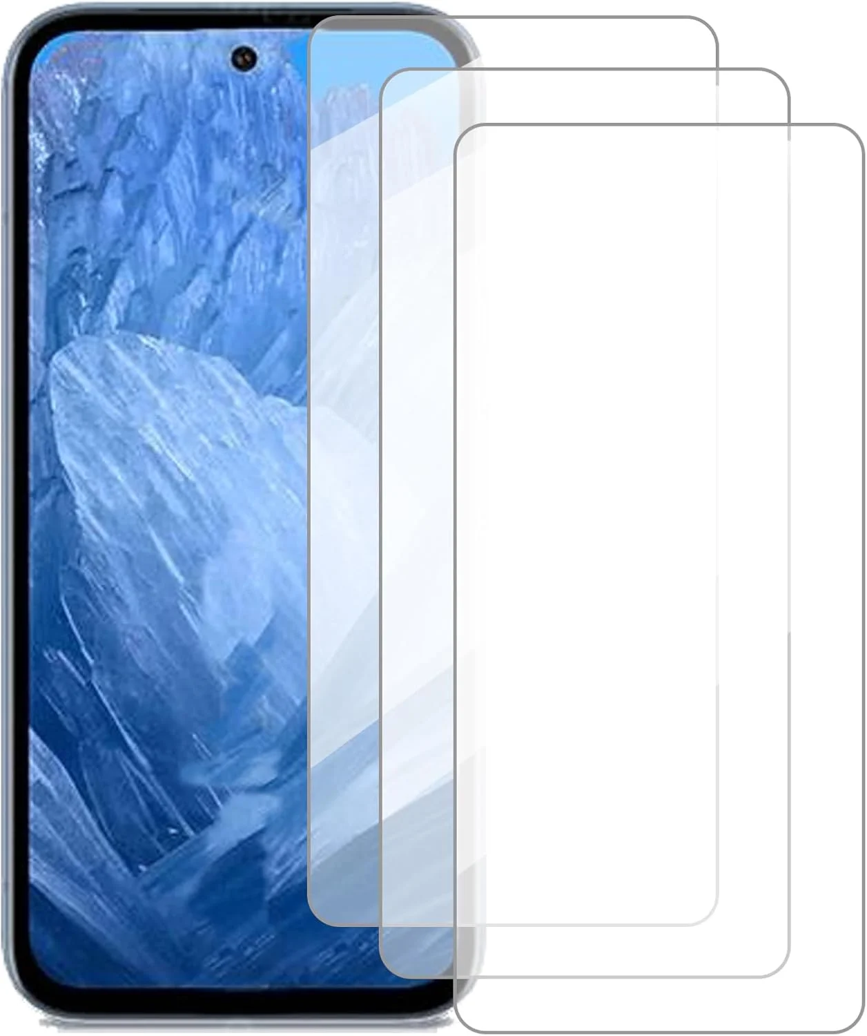 محافظ صفحه نمایش دامولون سازگار با گوگل پیکسل 8a (6.1 اینچ) [بسته 3 عددی] محافظ صفحه نمایش شیشه ای حرارت دیده مناسب برای گوگل پیکسل 8a، محافظ صفحه نمایش شیشه ای حرارت دیده