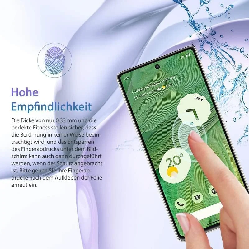 [بسته 3 عددی] محافظ صفحه نمایش برای گوگل پیکسل 7، فیلم شیشه ای حرارت دیده 9H، فیلم شیشه ای ضد خش، بدون خش، محافظ صفحه نمایش HD برای گوگل پیکسل 7