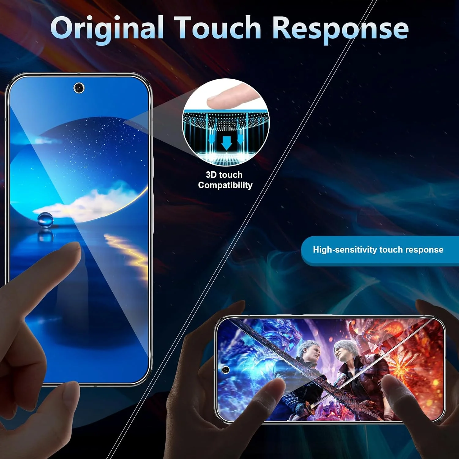 محافظ صفحه نمایش داتری برای گوگل پیکسل 9 پرو، 2 عدد محافظ صفحه نمایش به همراه 2 عدد محافظ لنز دوربین (مشکی) سختی 9H، بدون حباب، فیلم شیشه ای سخت شده ضد خش HD محافظ صفحه نمایش داتری برای گوگل پیکسل 9 پرو، 2 عدد محافظ صفحه نمایش به همراه 2 عدد محافظ لنز دوربین (مشکی) سختی 9H، بدون حباب، فیلم شیشه ای سخت شده ضد خش HD