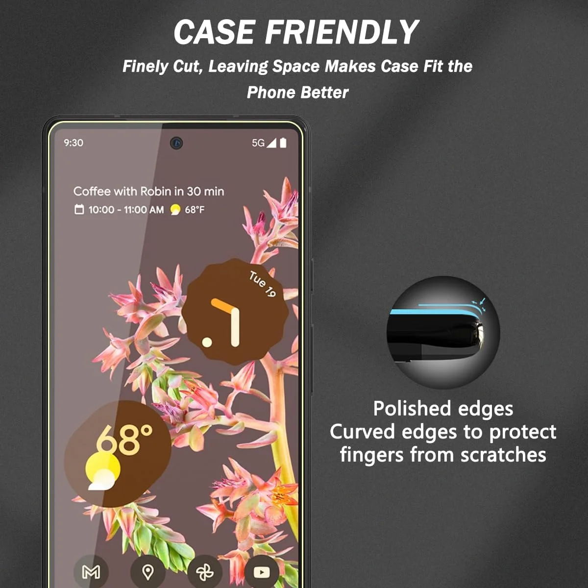 محافظ صفحه نمایش حریم خصوصی شیشه ای Zerrshoo برای گوگل پیکسل 6، 1 عدد، شیشه حرارت دیده، سختی 9H، مقاوم در برابر خراش، ضد آب، ضد اثر انگشت محافظ صفحه نمایش حریم خصوصی شیشه ای Zerrshoo برای گوگل پیکسل 6، 1 عدد، شیشه حرارت دیده، سختی 9H، مقاوم در برابر خراش، ضد آب، ضد اثر انگشت