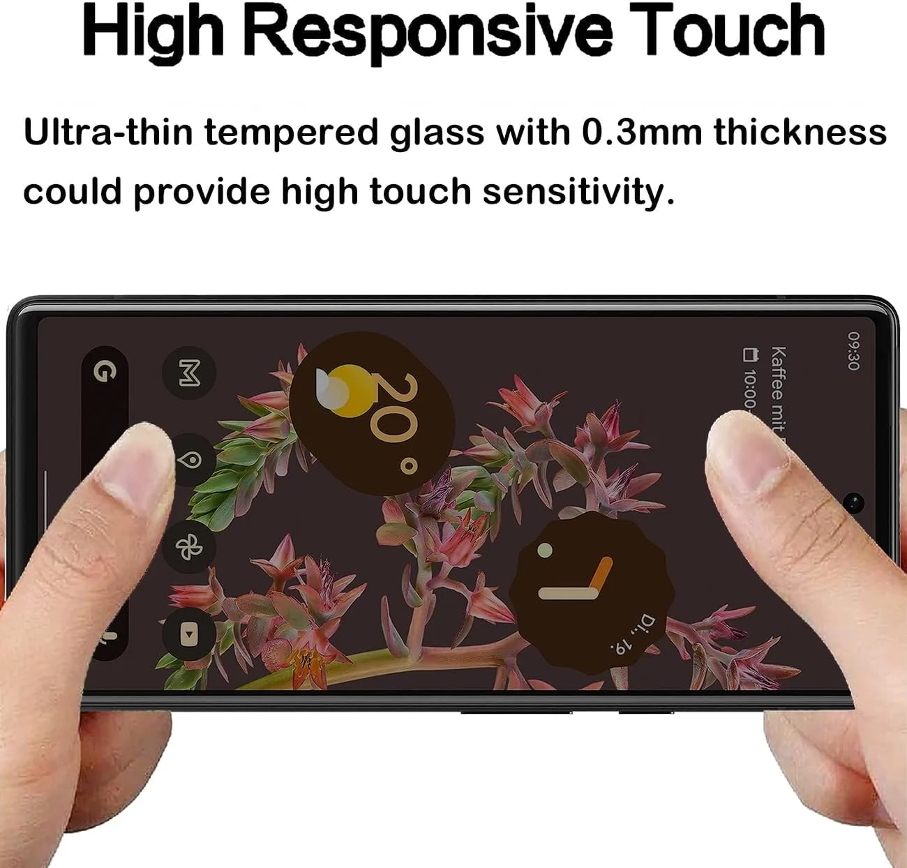 محافظ صفحه نمایش حریم خصوصی برای گوگل پیکسل 6 [بسته 2 عددی]، فیلم شیشه ای حرارت دیده ضد جاسوسی، سختی 9H، ضد خش، ضد اثر انگشت، بدون حباب، نصب آسان، محافظ صفحه نمایش ضد جاسوسی برای گوگل پیکسل 6