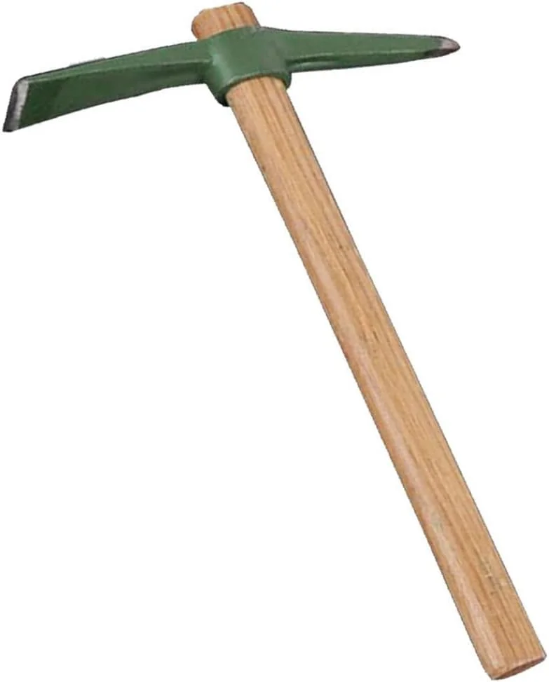 بیلچه کوچک کنگر فرنگی با دسته چوبی، بیل دو طرفه، ابزار کشاورزی، بیل فولادی دو منظوره برای زیر و رو کردن شن و ماسه، سایز متوسط، 1 عدد، کلنگ
