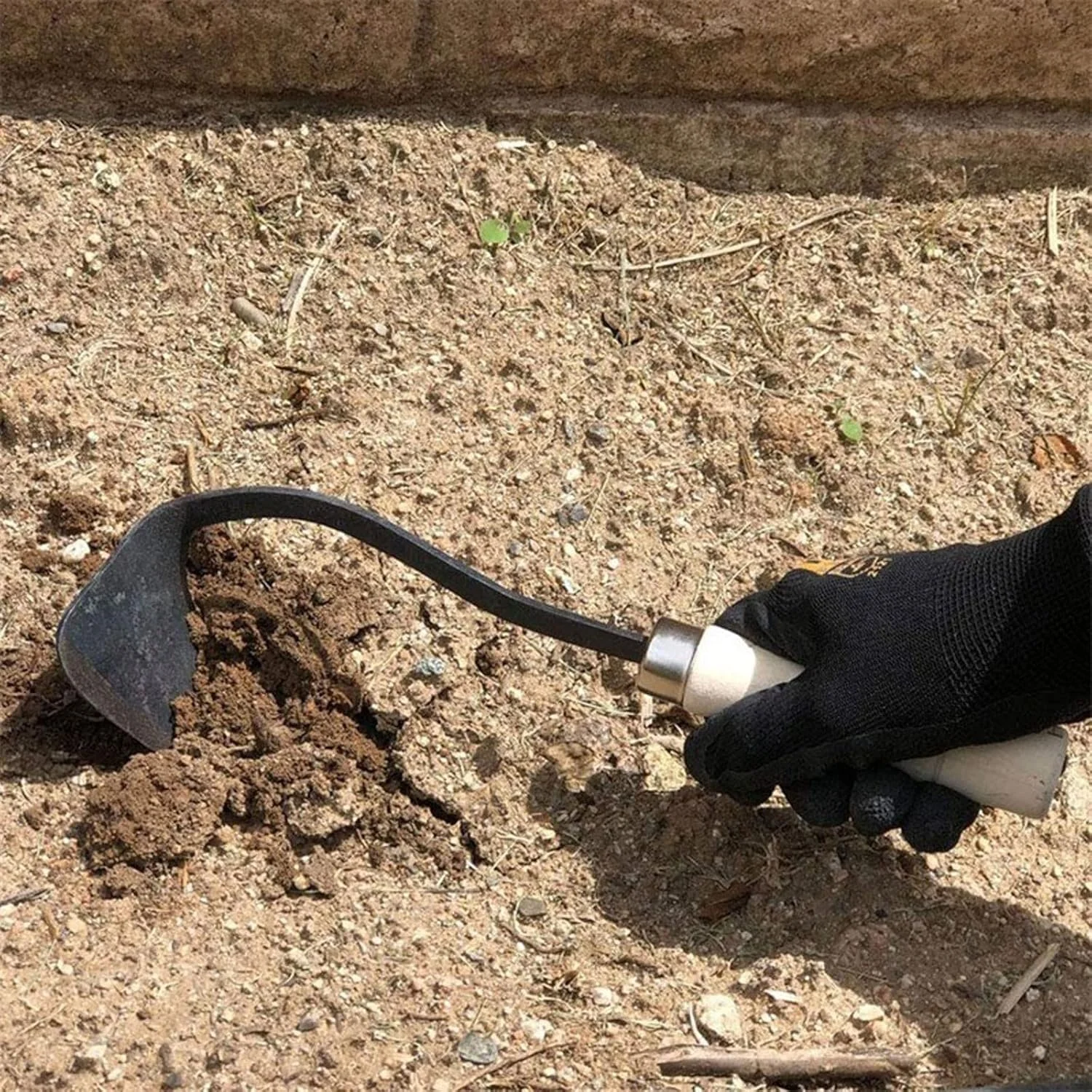 بیلچه باغبانی HODORE برای وجین، بیلچه دستی کوچک فولادی با نوک مثلثی برای ابزارهای باغبانی کشاورزی، ابزار خاک ورزی و کوددهی