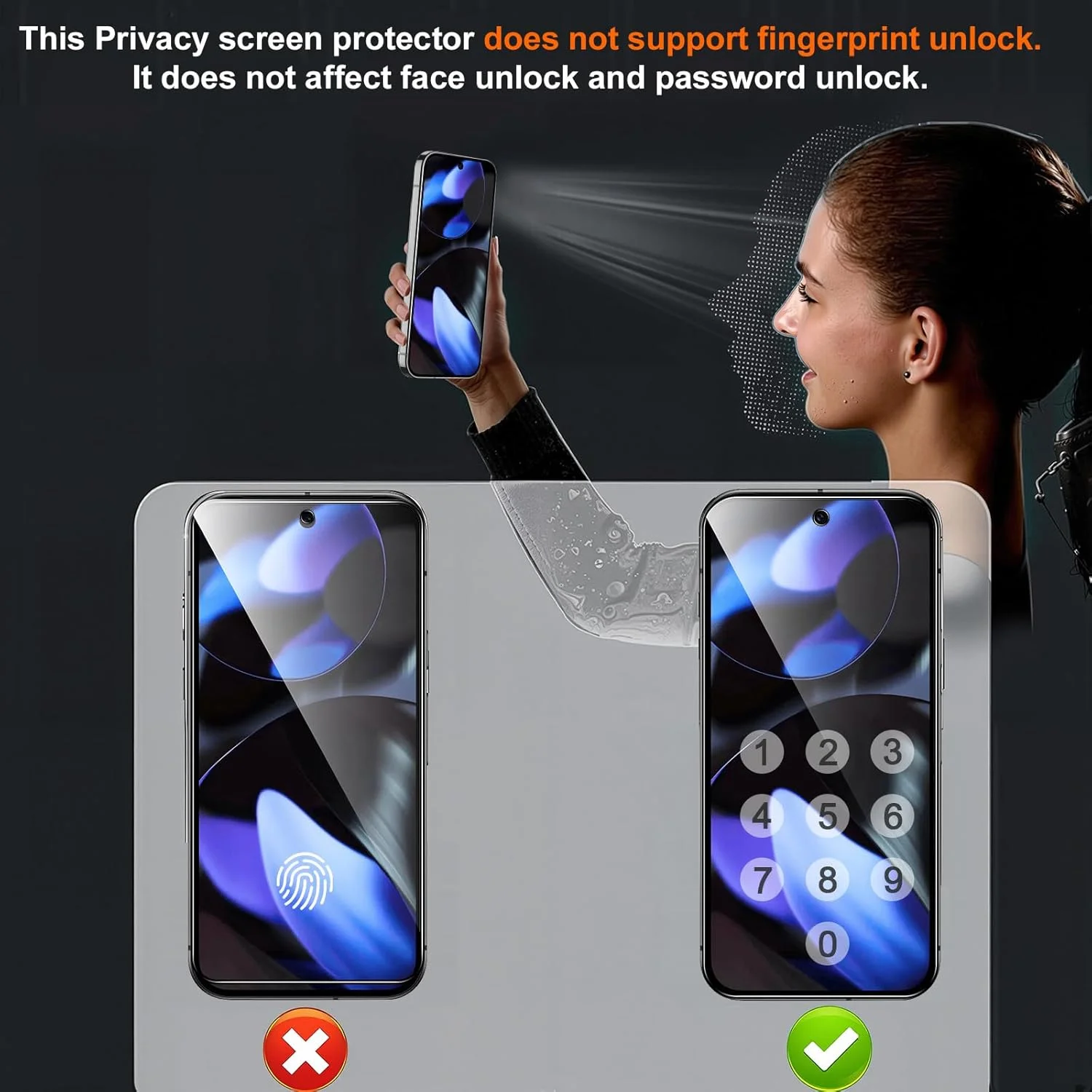 محافظ صفحه نمایش حریم خصوصی Pnakqil برای گوگل پیکسل 9 5G با محافظ صفحه دوربین، شیشه حرارت دیده ضد جاسوسی، محافظ صفحه نمایش با زاویه ضد جاسوسی 28 درجه، بسته 2 عددی محافظ صفحه نمایش حریم خصوصی Pnakqil برای گوگل پیکسل 9 5G با محافظ صفحه دوربین، شیشه حرارت دیده ضد جاسوسی، محافظ صفحه نمایش با زاویه ضد جاسوسی 28 درجه، بسته 2 عددی