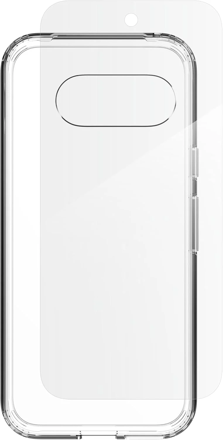 محافظ صفحه نمایش شیشه ای ZAGG Defence مناسب برای Google Pixel 9a [6.3 اینچ]، شیشه حرارت دیده، ضد میکروب، مقاوم در برابر خراش، شفاف