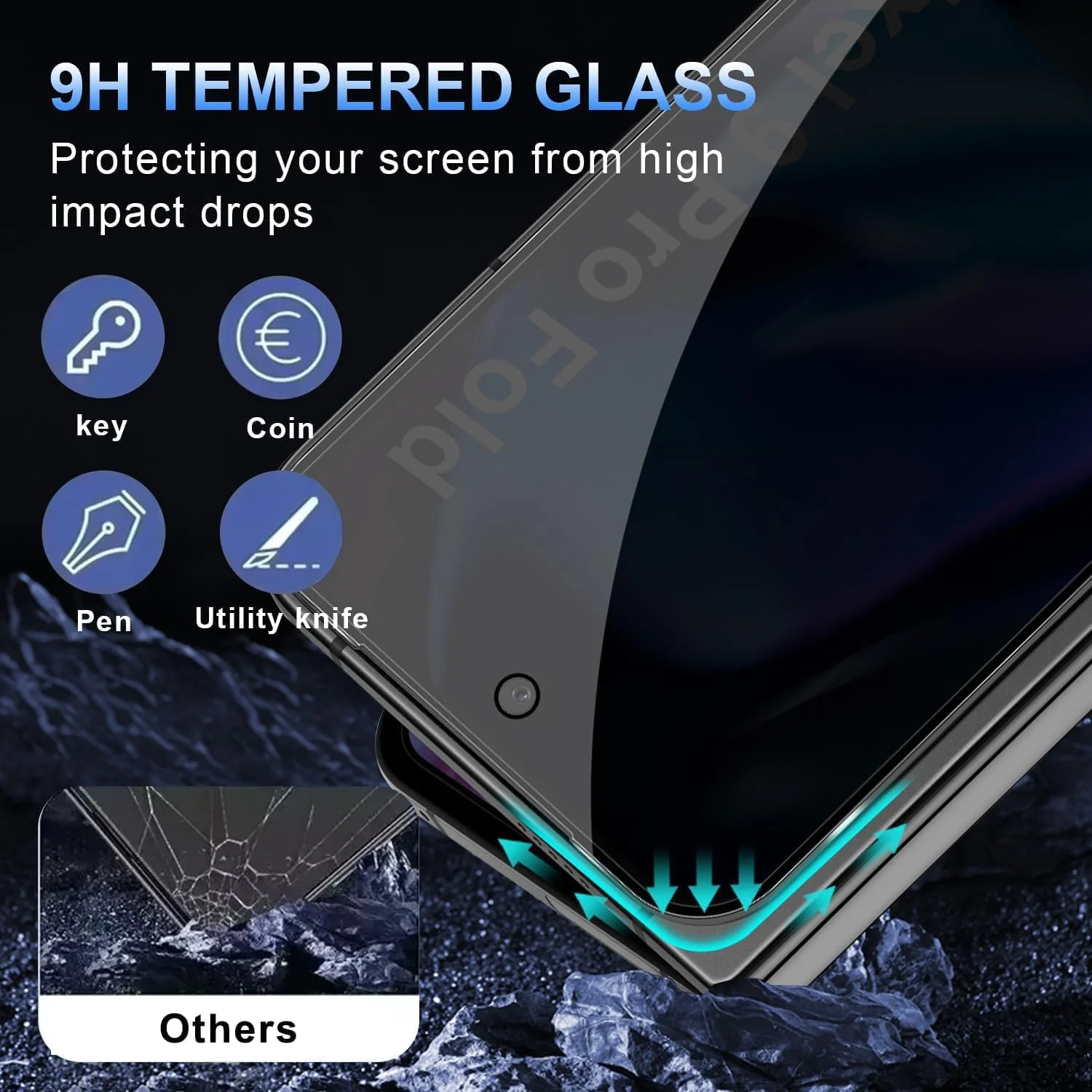 محافظ صفحه نمایش حریم خصوصی Gruattreay، بسته 2 عددی، سازگار با Google Pixel 9 Pro Fold 2024، محافظ صفحه نمایش ضد دید از بیرون و داخل، فیلم شیشه ای حرارت دیده 9H ضد خش محافظ صفحه نمایش حریم خصوصی Gruattreay، بسته 2 عددی، سازگار با Google Pixel 9 Pro Fold 2024، محافظ صفحه نمایش ضد دید از بیرون و داخل، فیلم شیشه ای حرارت دیده 9H ضد خش