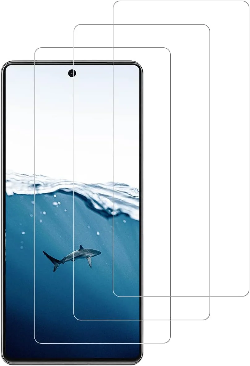 محافظ صفحه نمایش DOSMUNG بسته 3 عددی برای گوگل پیکسل 7، فیلم شیشه ای حرارت دیده، بدون حباب، ضد خش، حساسیت بالا، محافظ صفحه نمایش فوق العاده با کیفیت