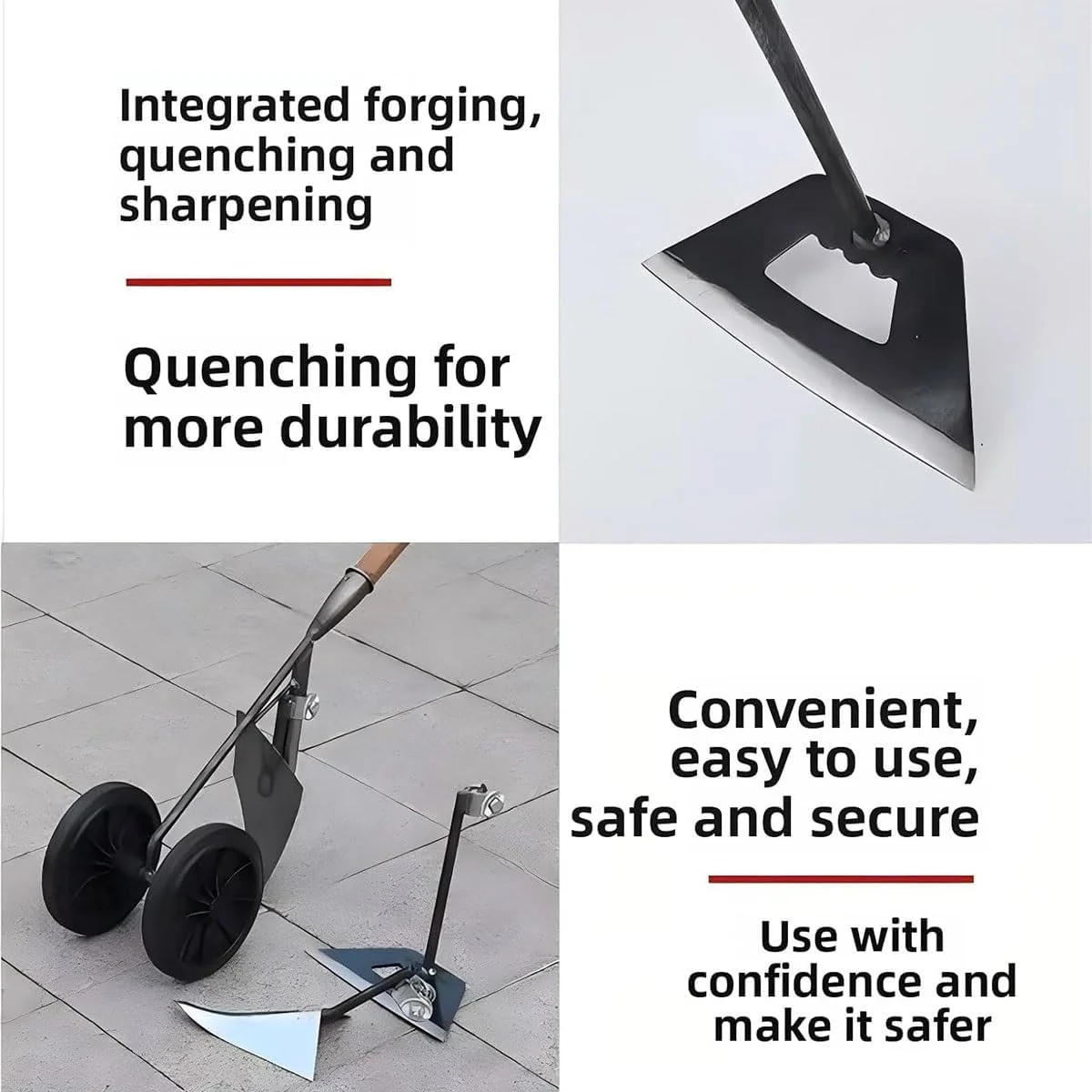 ابزار باغبانی چند منظوره برای وجین و سست کردن خاک، بیل دو چرخ دستی قدرتمند 3 در 1 برای شخم زدن، وجین کردن، کاشت و باغبانی ابزار باغبانی چند منظوره برای وجین و سست کردن خاک، بیل دو چرخ دستی قدرتمند 3 در 1 برای شخم زدن، وجین کردن، کاشت و باغبانی