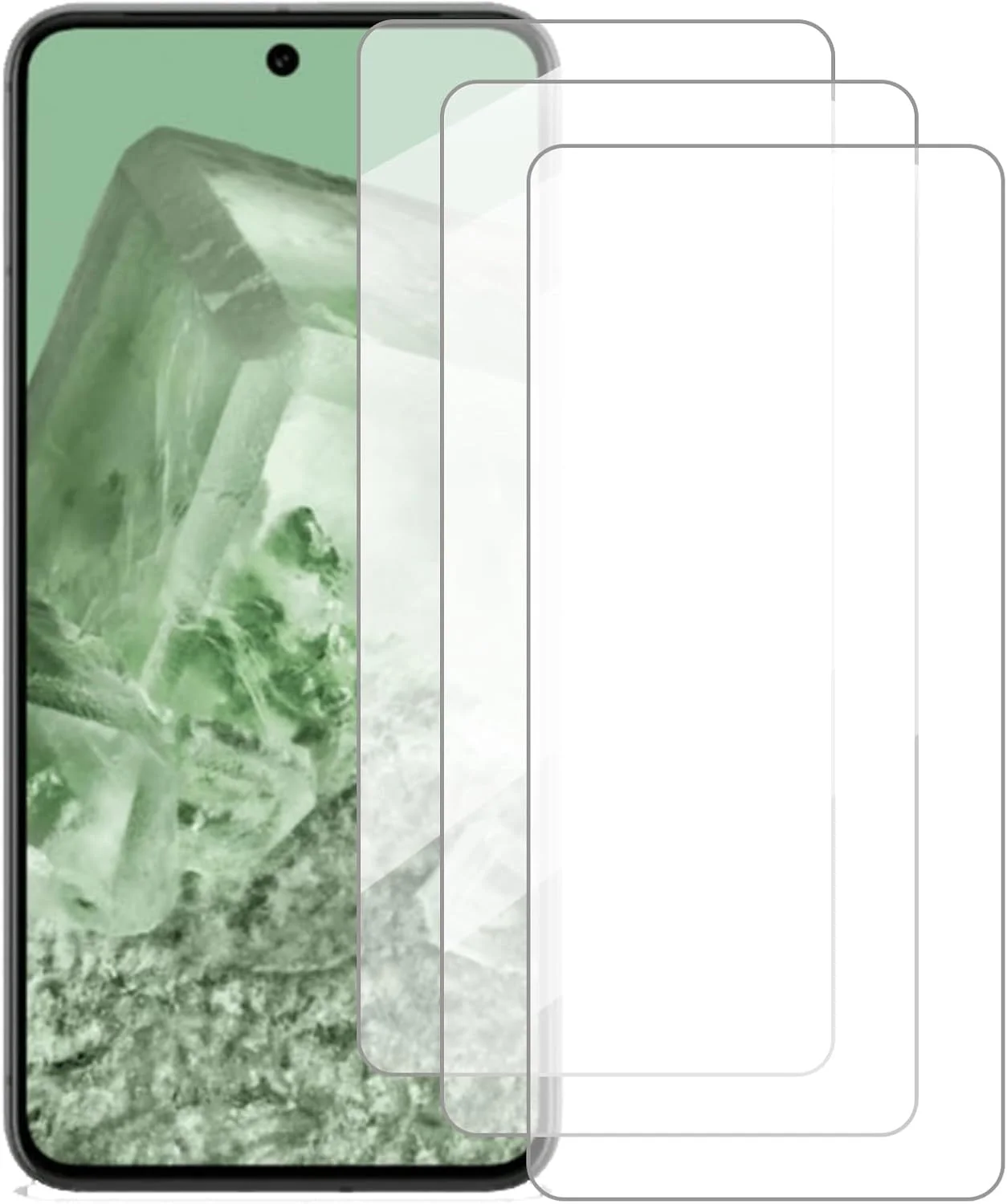 محافظ صفحه نمایش دامولون سازگار با گوگل پیکسل 8 (6.2 اینچ) [بسته 3 عددی] محافظ صفحه نمایش شیشه ای حرارت دیده مناسب برای گوگل پیکسل 8، محافظ صفحه نمایش شیشه ای حرارت دیده