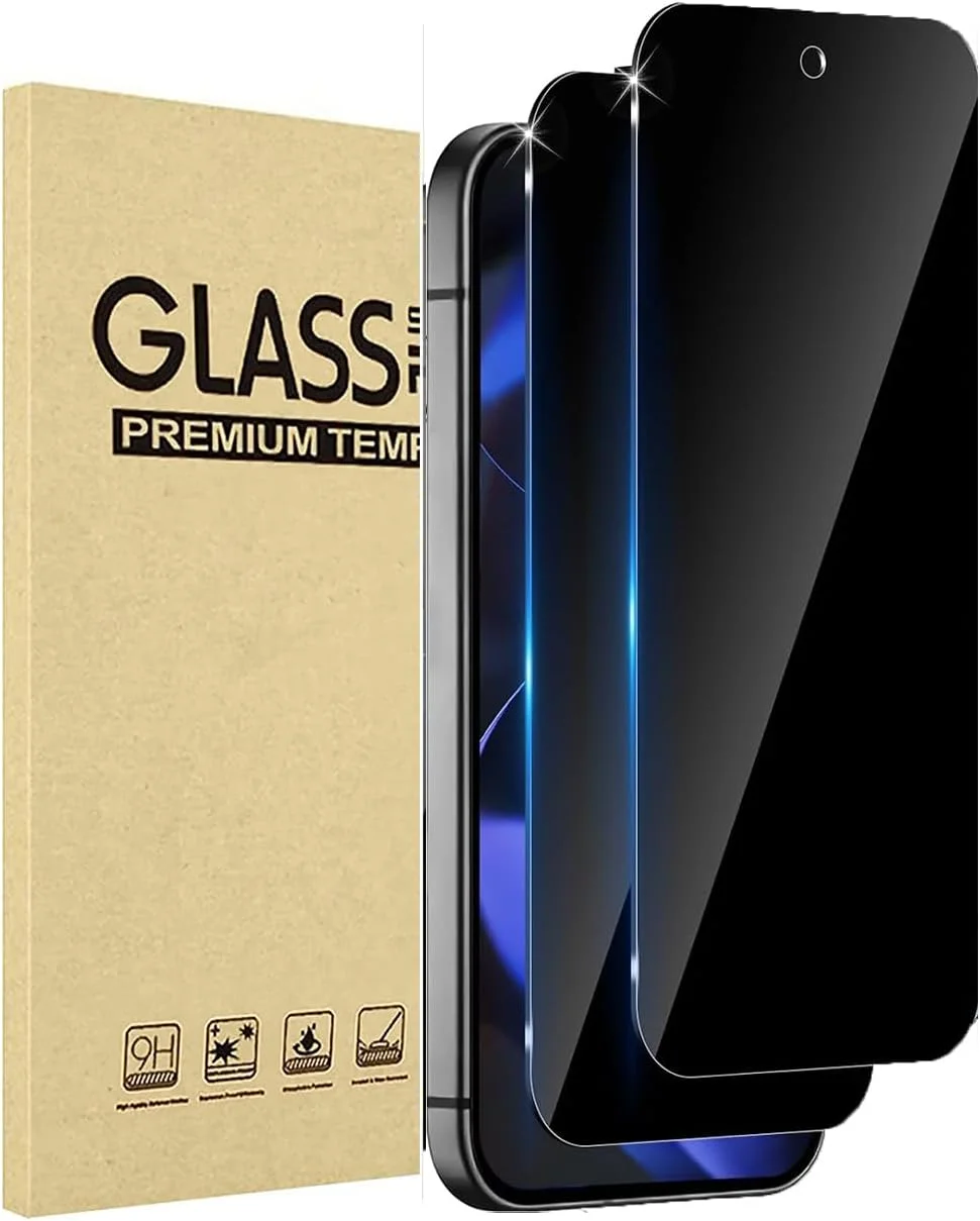 محافظ صفحه نمایش JMDZDL برای گوگل پیکسل 9، محافظ صفحه نمایش حریم خصوصی، سختی 9H، شیشه حرارت دیده ضد جاسوسی، بسته 2 عددی