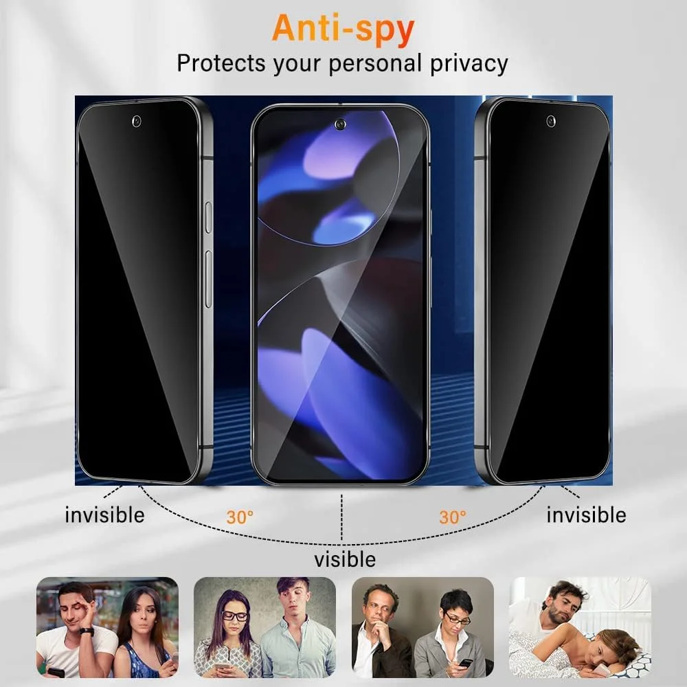 محافظ صفحه نمایش JMDZDL برای گوگل پیکسل 9، محافظ صفحه نمایش حریم خصوصی، سختی 9H، شیشه حرارت دیده ضد جاسوسی، بسته 2 عددی محافظ صفحه نمایش JMDZDL برای گوگل پیکسل 9، محافظ صفحه نمایش حریم خصوصی، سختی 9H، شیشه حرارت دیده ضد جاسوسی، بسته 2 عددی