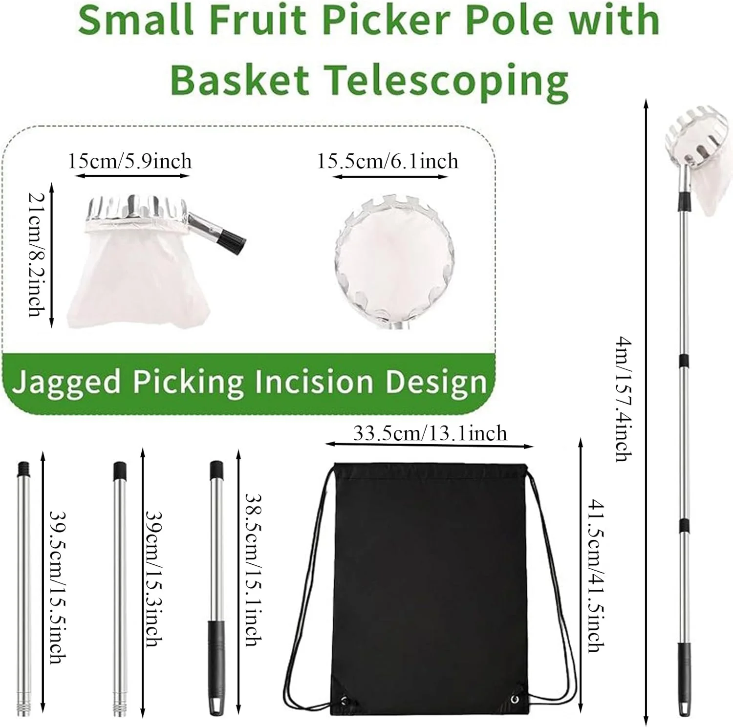 ابزار چیدن میوه از درخت، ابزار قابل تنظیم چیدن میوه از درخت | ابزار حرفه ای ارگونومیک برای چیدن و برداشت میوه در باغ، مزرعه، فضای باز و منزل ابزار چیدن میوه از درخت، ابزار قابل تنظیم چیدن میوه از درخت | ابزار حرفه ای ارگونومیک برای چیدن و برداشت میوه در باغ، مزرعه، فضای باز و منزل