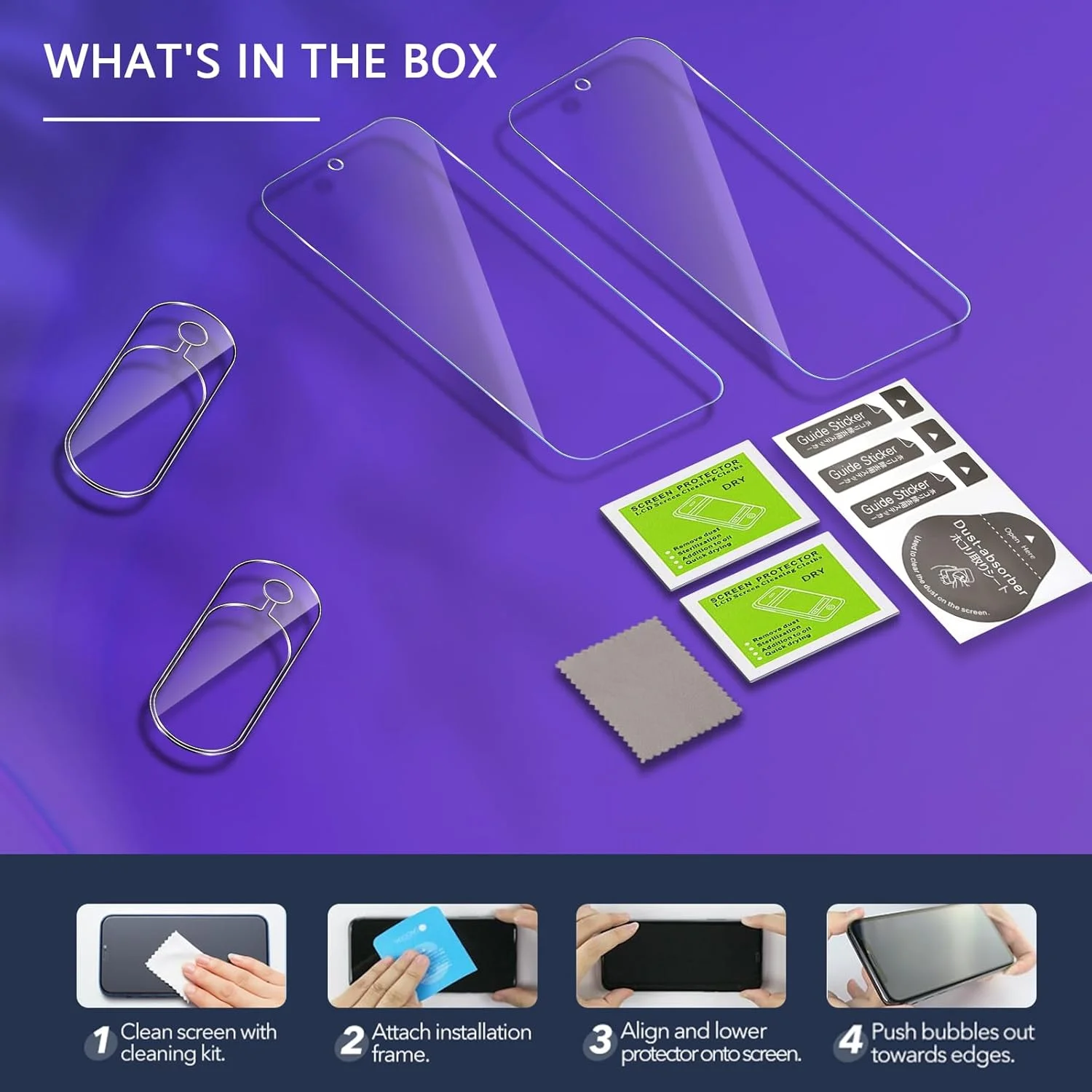 محافظ صفحه نمایش ELYCO سازگار با Google Pixel 10، شیشه حرارت دیده، بسته 3 عددی محافظ صفحه نمایش و 2 عدد محافظ دوربین، سختی 9H ضد خش، شیشه محافظ شفاف HD