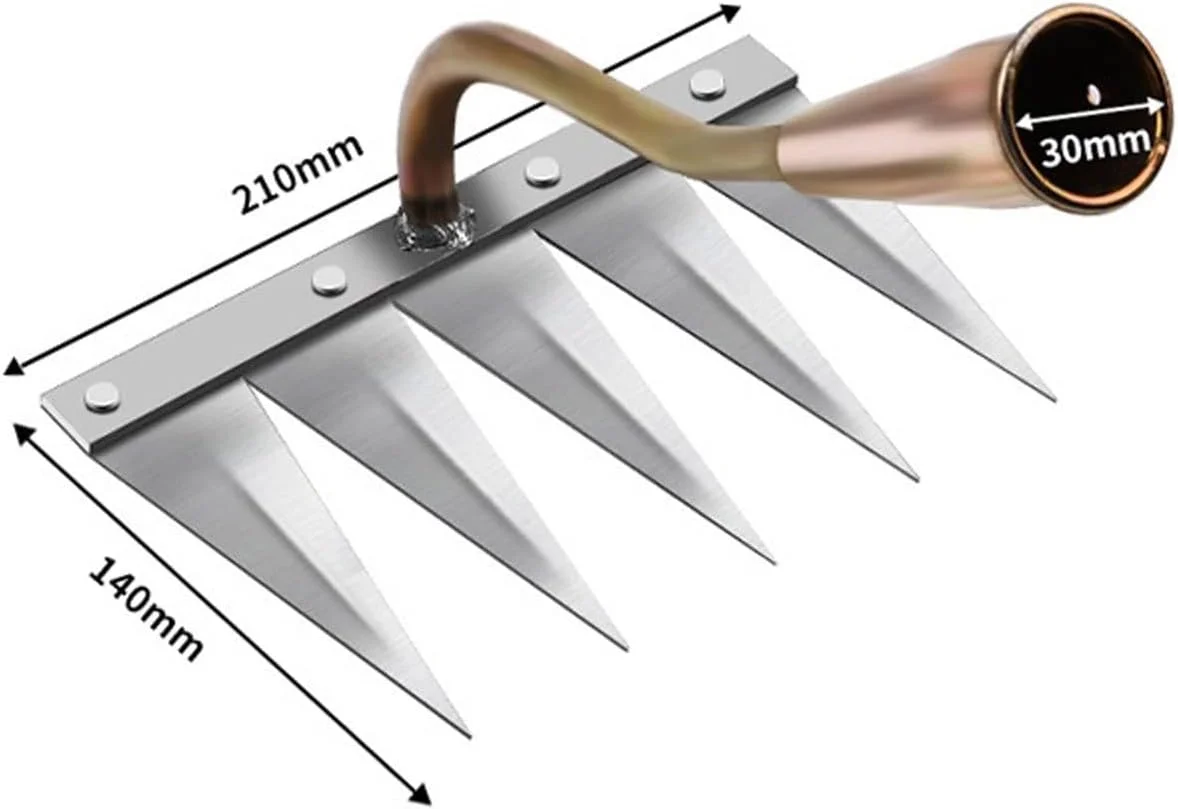 ابزار باغبانی آهنی اوبومی، بیلچه باغبانی، ابزار کشاورزی برای وجین کردن، چنگک باغبانی برای گرفتن، شل کردن خاک، ابزار کشاورزی (رنگ: 4 دندانه بدون اهرم) ابزار باغبانی آهنی اوبومی، بیلچه باغبانی، ابزار کشاورزی برای وجین کردن، چنگک باغبانی برای گرفتن، شل کردن خاک، ابزار کشاورزی (رنگ: 4 دندانه بدون اهرم)