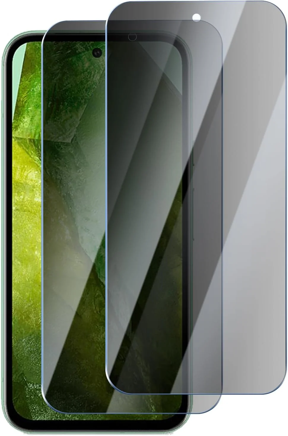 محافظ صفحه نمایش حریم خصوصی CYYAGE بسته 2 عددی برای گوگل پیکسل 8a، محافظ شیشه ای حرارت دیده ضد جاسوسی با سختی 9H، ضد خش