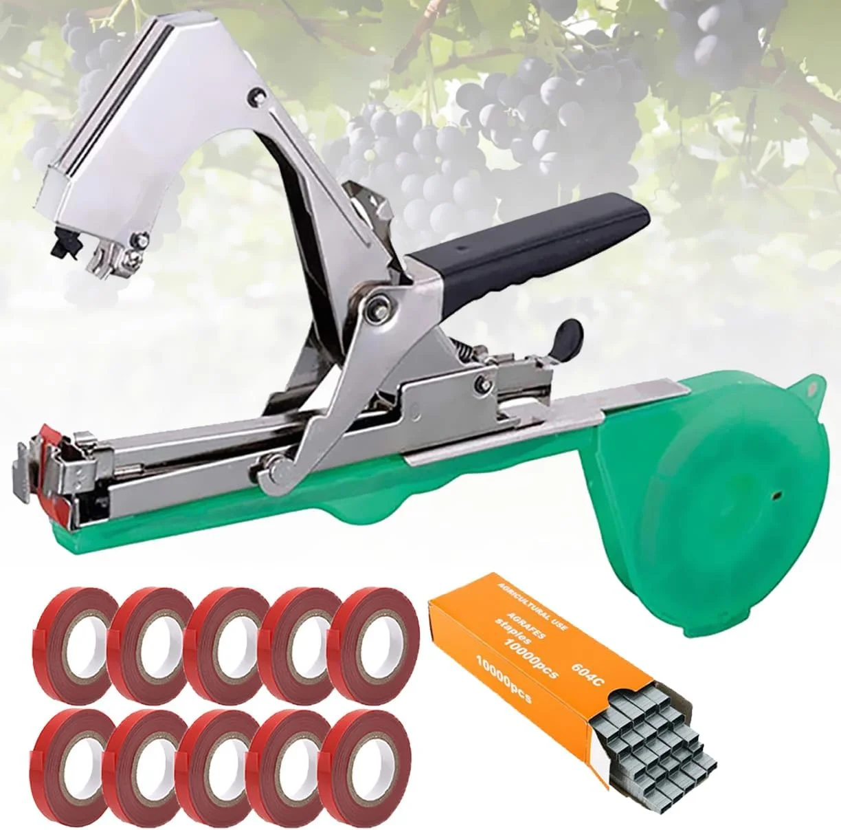 ابزار مخروطی دستی کشاورزی، طراحی ارگونومیک 1.14 کیلوگرمی با فناوری بدون منگنه، 450 گره در ساعت برای تاکستان ها و مزارع توت قرمز