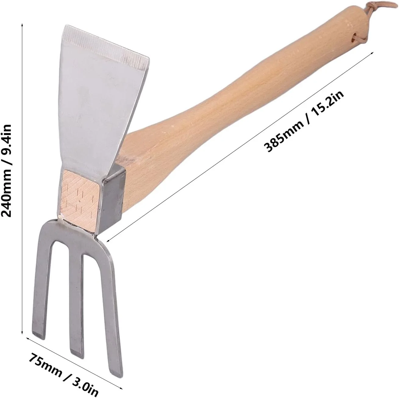 شن کش باغبانی Natudeco، ابزار باغبانی فولادی ضد زنگ، ابزار کشاورزی باغبانی با دسته چوبی راش و تیغه فلزی برای شل کردن خاک، وجین کردن و کندن شن کش باغبانی Natudeco، ابزار باغبانی فولادی ضد زنگ، ابزار کشاورزی باغبانی با دسته چوبی راش و تیغه فلزی برای شل کردن خاک، وجین کردن و کندن