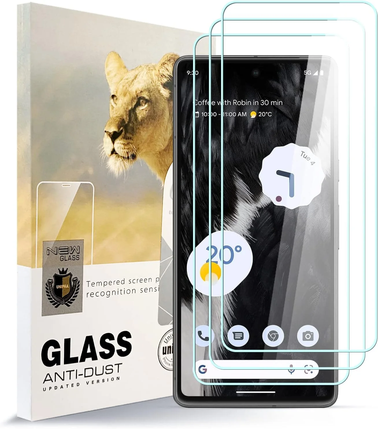 محافظ صفحه نمایش AYSOW برای گوگل پیکسل 7، شیشه پریمیوم 0.3 میلی‌متری، سختی 9H، فیلم 2.5D، ضد خش، بدون حباب، محافظ صفحه نمایش شیشه ای برای گوگل پیکسل 7 [بسته 3 عددی]