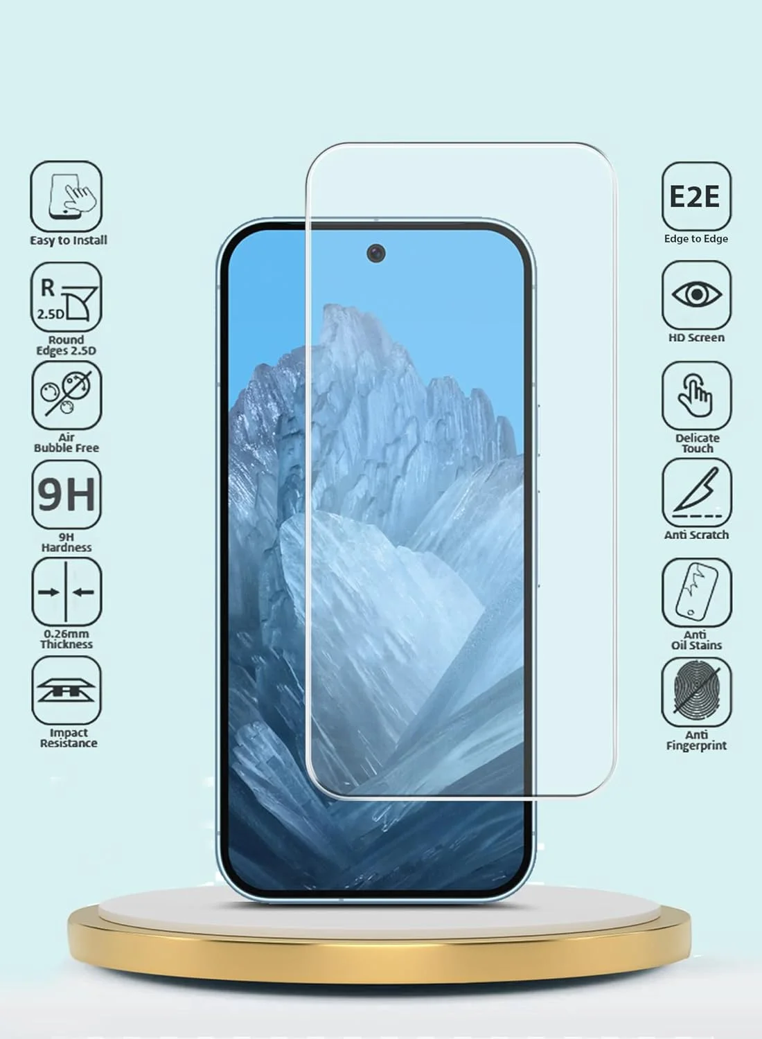 محافظ صفحه نمایش شیشه ای برای گوگل پیکسل 9 پرو 5G مدل 2024 (سری GMAX Premium لبه های خمیده 9H 2.5D - شفاف) محافظ صفحه نمایش شیشه ای برای گوگل پیکسل 9 پرو 5G مدل 2024 (سری GMAX Premium لبه های خمیده 9H 2.5D - شفاف)