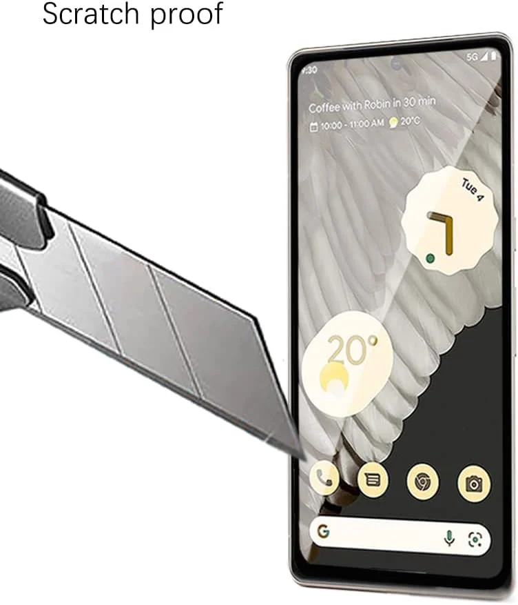 محافظ صفحه نمایش شیشه ای حرارت دیده QINOUK برای [بسته 2 عددی] گوشی Google Pixel 7 Pro، محافظ صفحه نمایش HD، محافظت تمام صفحه، [مقاوم در برابر خراش] [بدون حباب] - شفاف