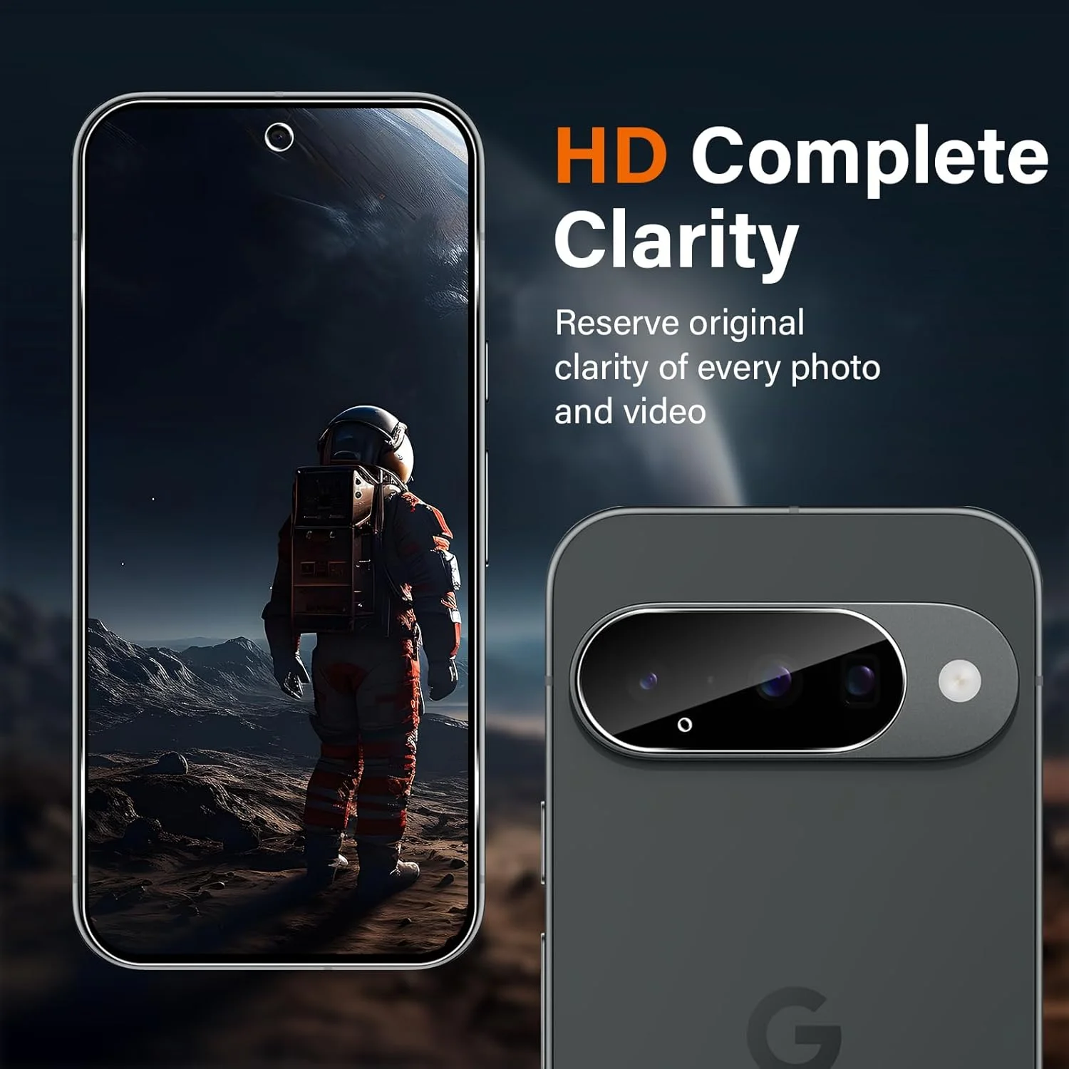 محافظ صفحه نمایش شیشه ای حرارت دیده Aerku برای گوگل پیکسل 10 به همراه محافظ دوربین پشتی [3+2 تکه]، سختی 9H، محافظ صفحه نمایش فوق العاده مقاوم با کیفیت Ultra HD