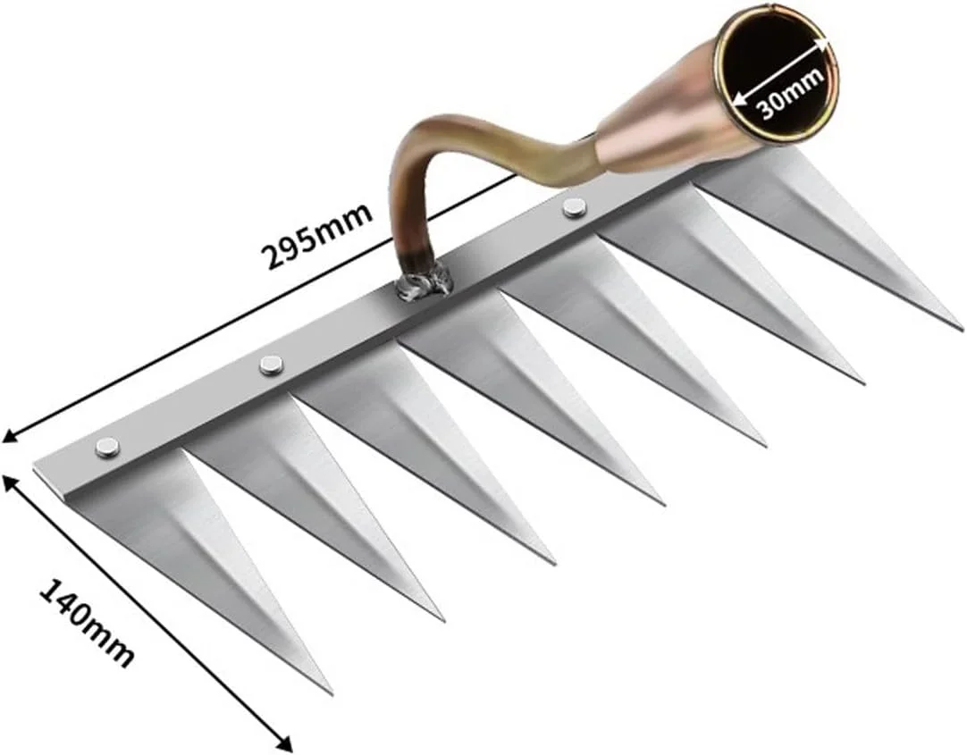 ابزار باغبانی RXEZI شامل چنگک آهنی، بیلچه باغبانی، چنگک وجین، ابزار کشاورزی، ابزار چنگ زدن و شل کردن خاک (4 دندانه بدون اهرم) ابزار باغبانی RXEZI شامل چنگک آهنی، بیلچه باغبانی، چنگک وجین، ابزار کشاورزی، ابزار چنگ زدن و شل کردن خاک (4 دندانه بدون اهرم)